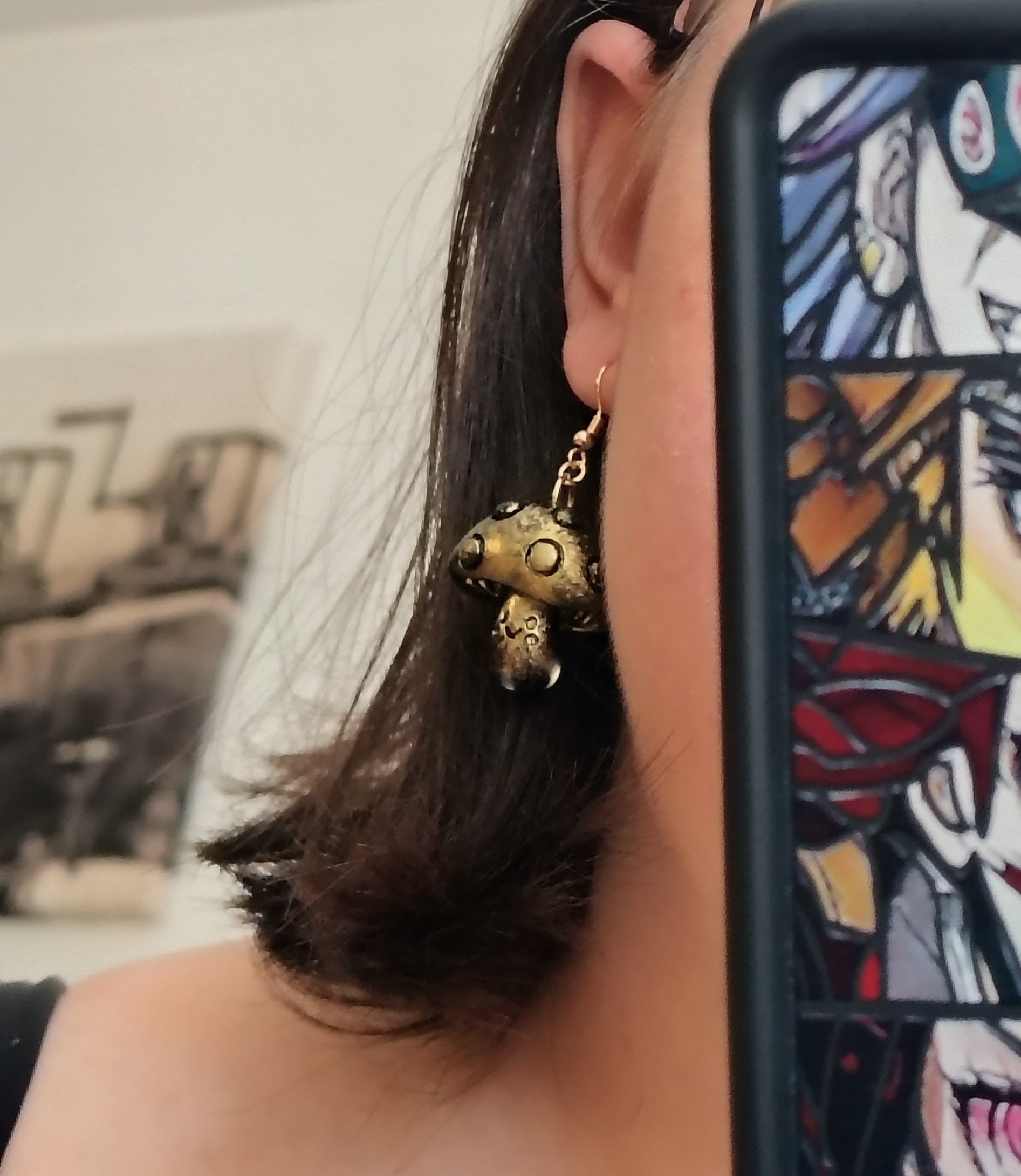 Boucles d'oreilles champignon