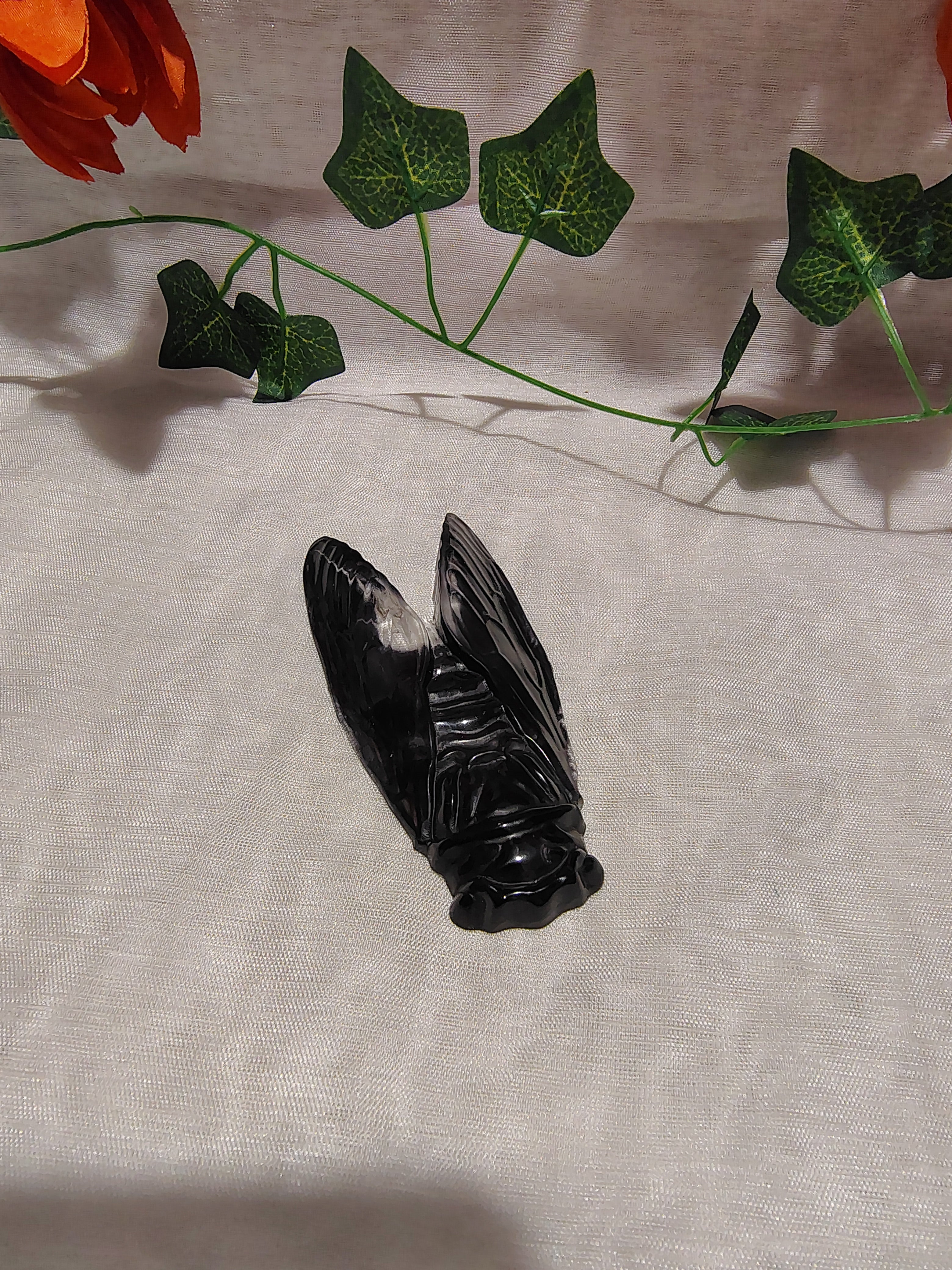 Cigale décorative en résine époxy fait main – Objet de décoration artisanale