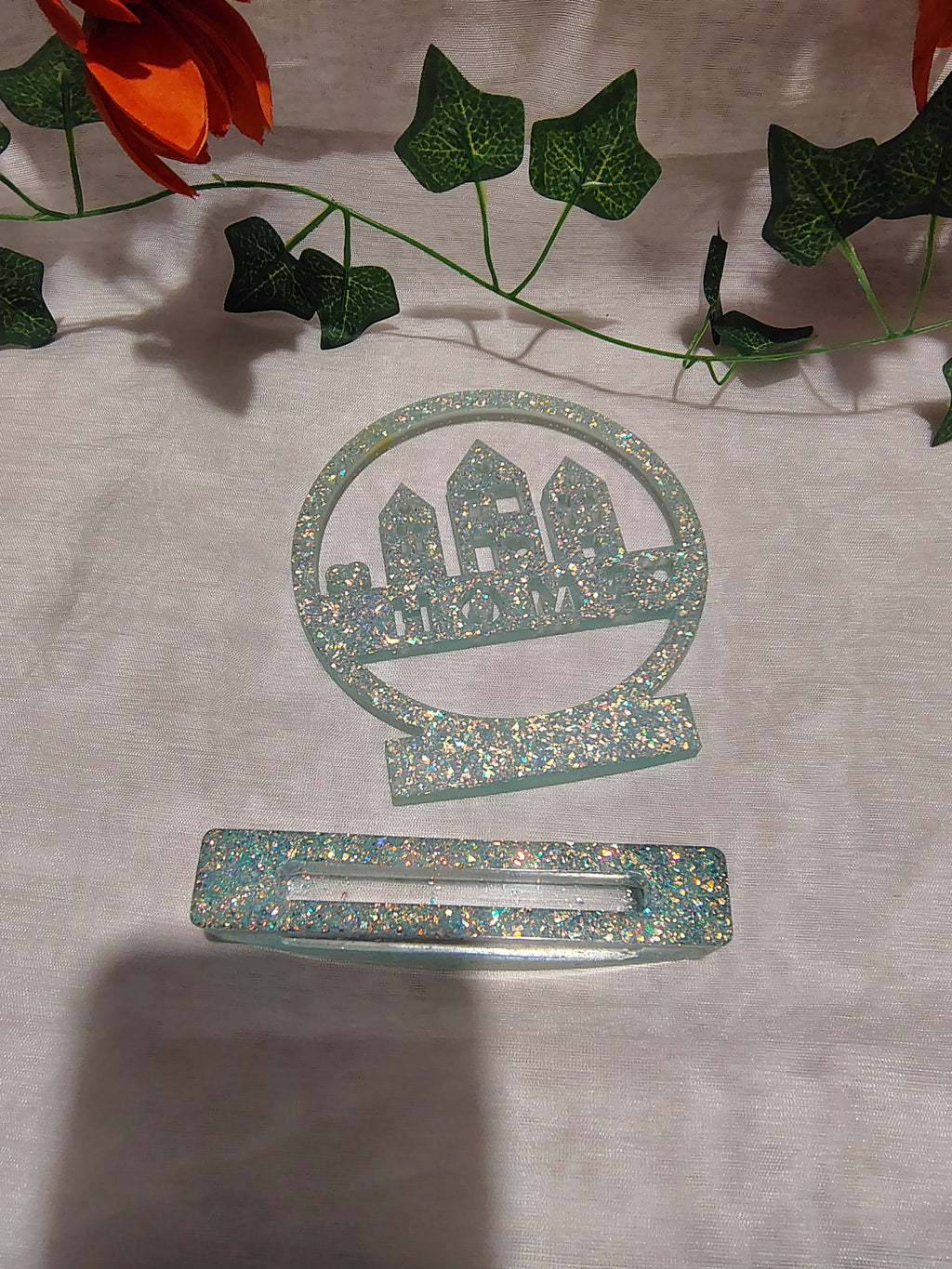 HOME décoratif en résine époxy fait main – Objet de décoration intérieur artisanal