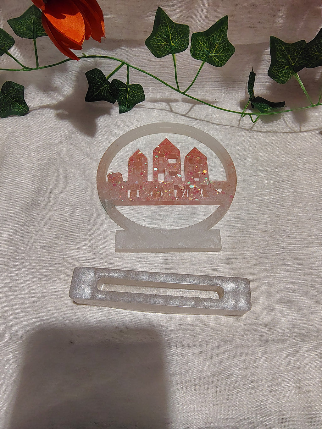 HOME décoratif en résine époxy fait main – Objet de décoration intérieur artisanal