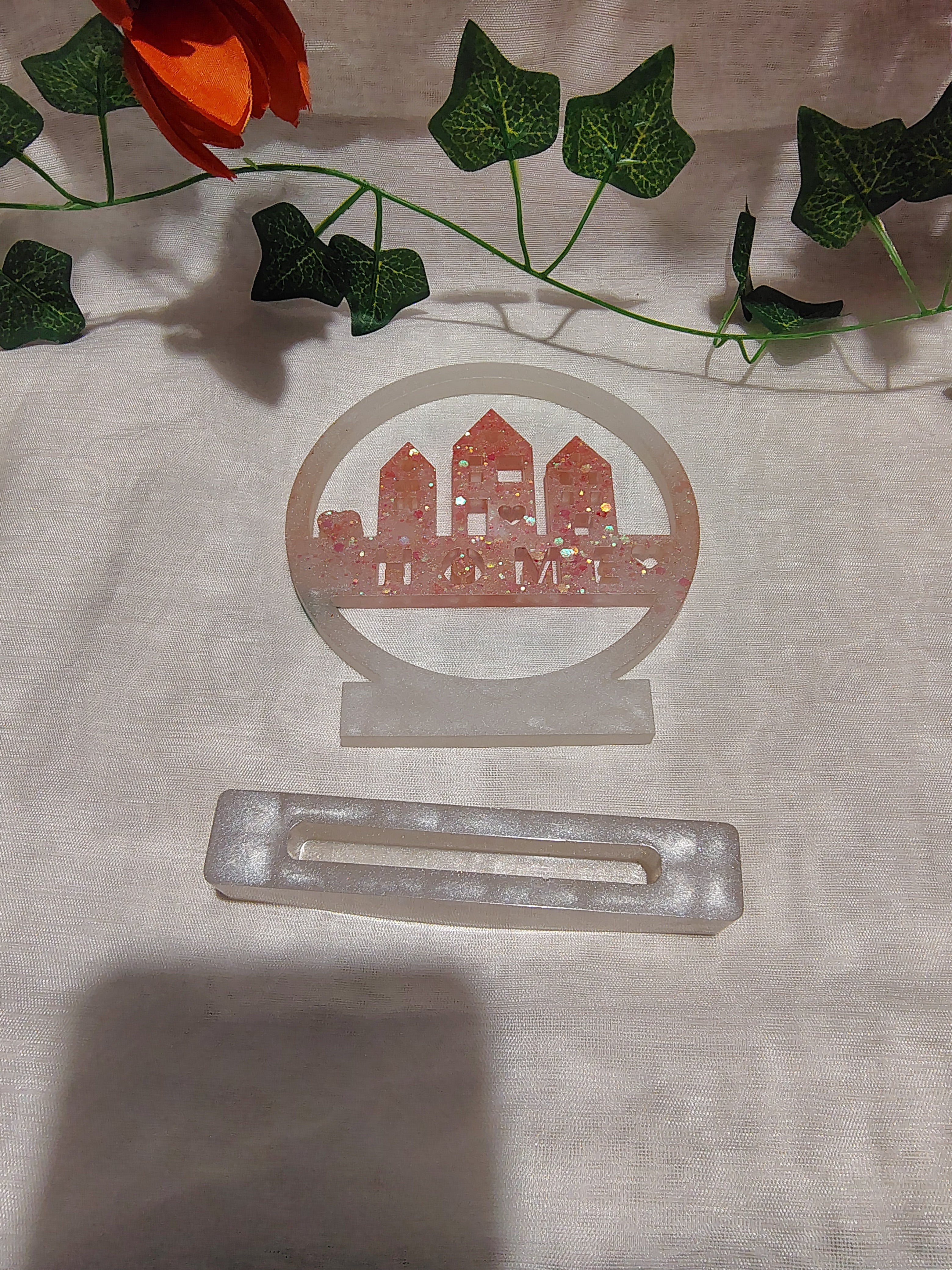 HOME décoratif en résine époxy fait main – Objet de décoration intérieur artisanal