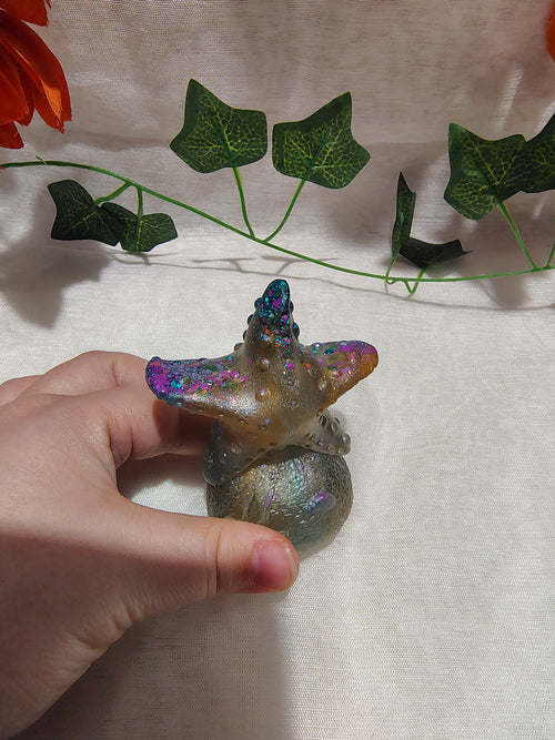 Étoile de mer décorative en résine époxy fait main – Objet de décoration artisanale