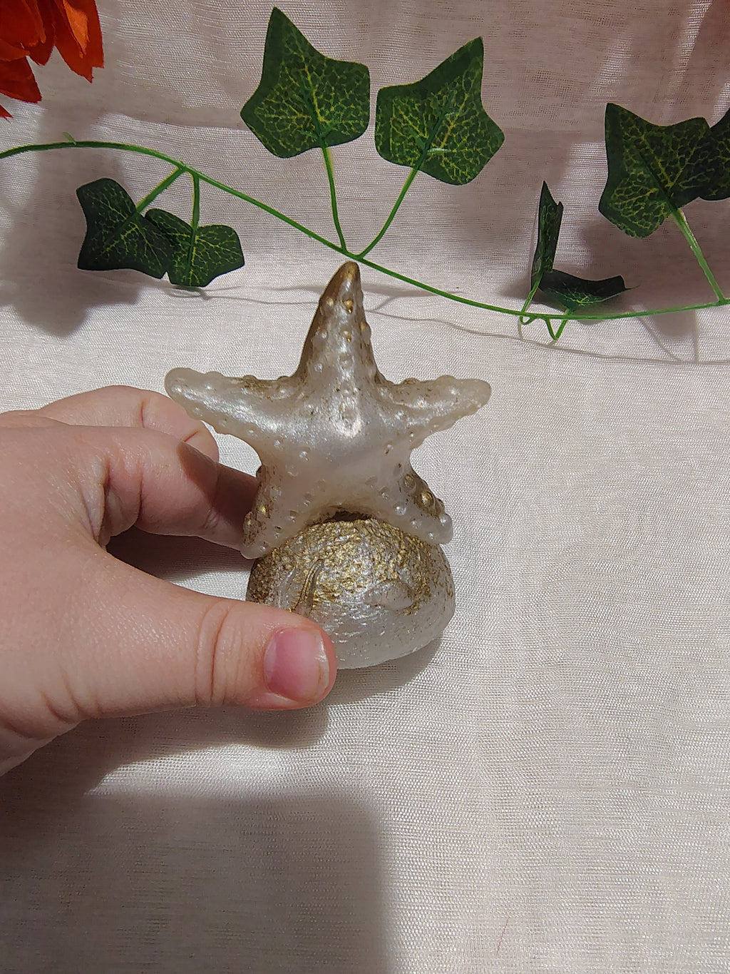 Étoile de mer décorative en résine époxy fait main – Objet de décoration artisanale