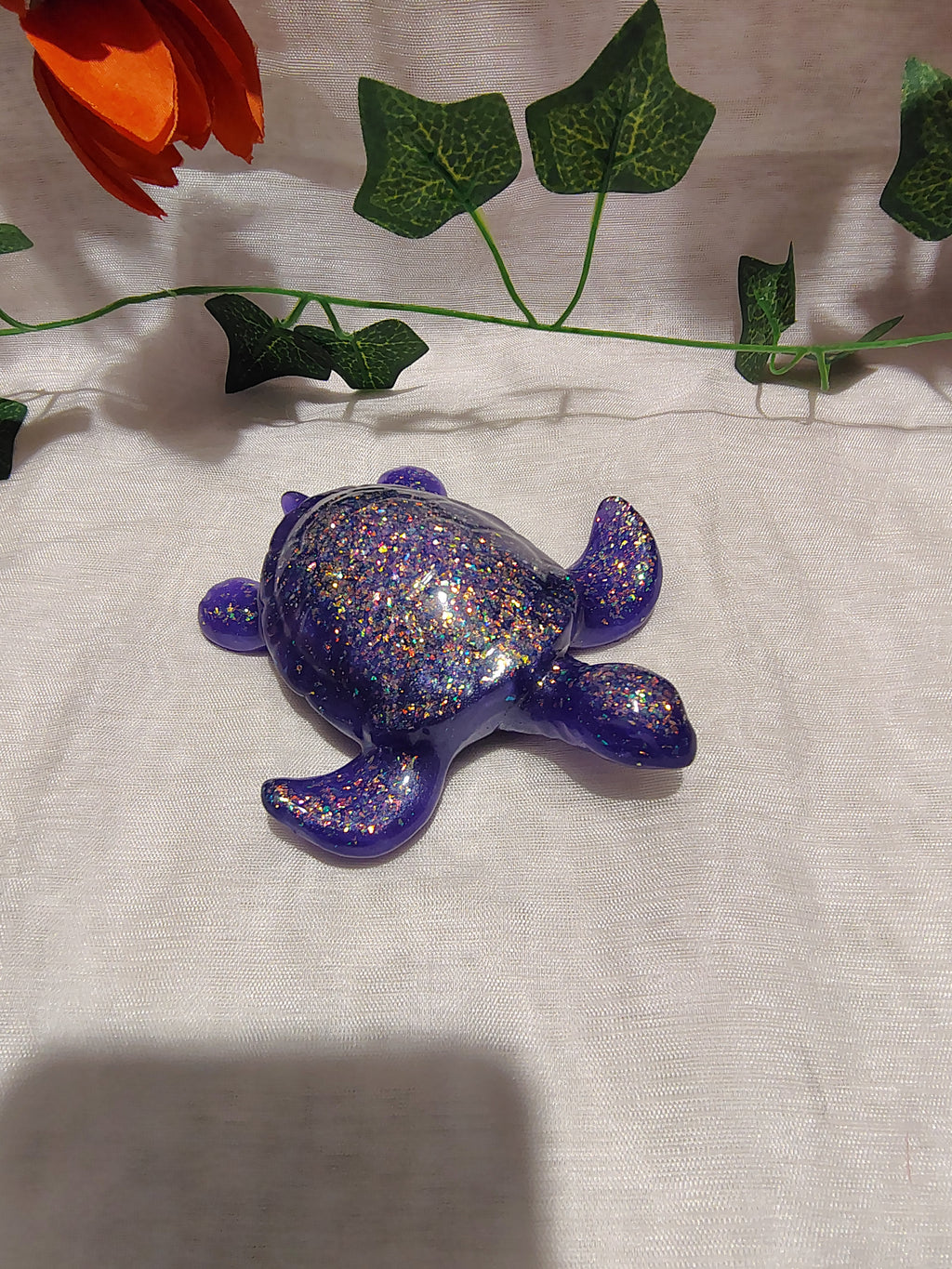 Tortue décorative en résine époxy fait main – Objet de décoration zen et artisanal