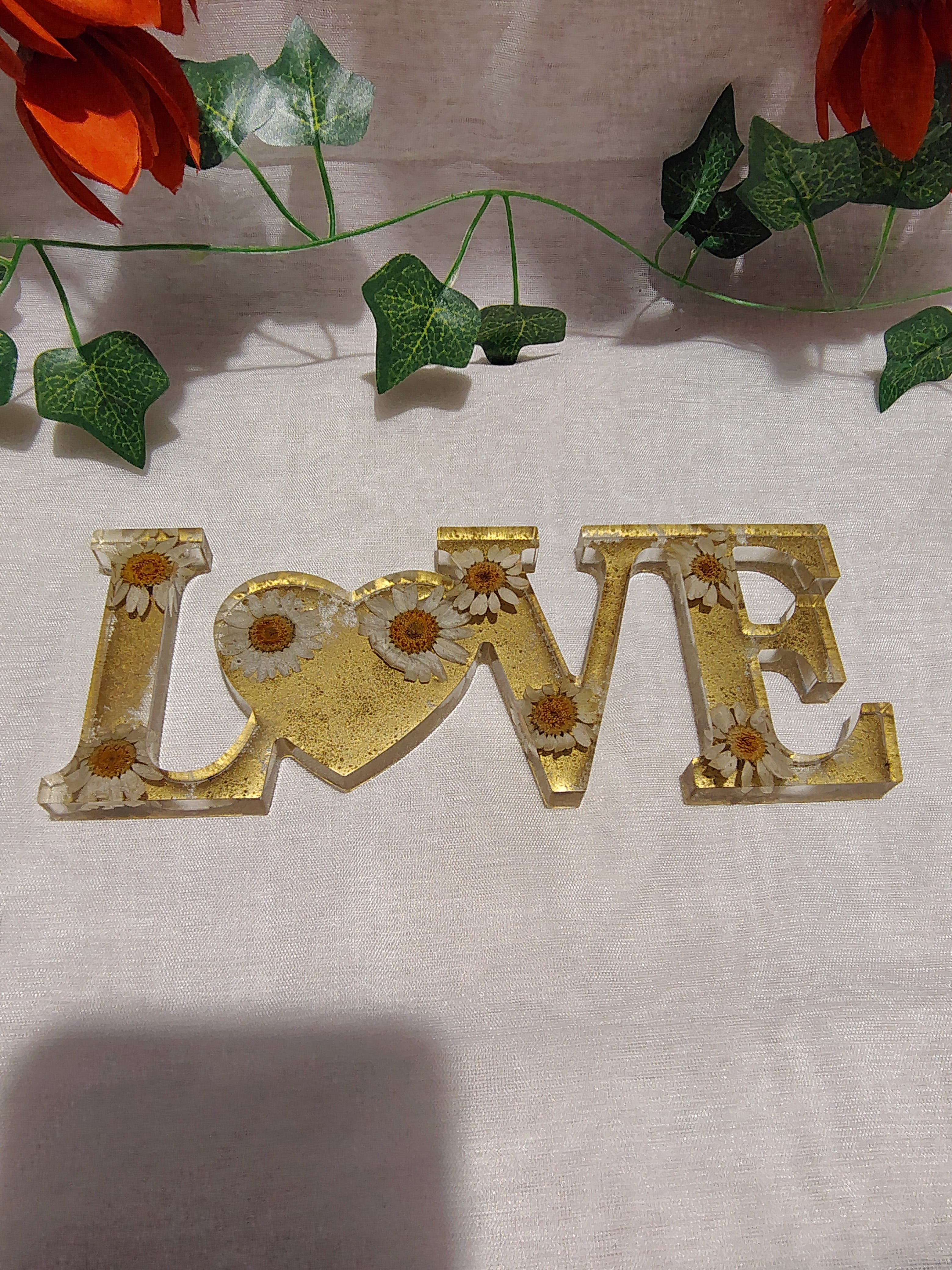 Objet de décoration LOVE en résine époxy fait main – Décoration maison romantique et artisanale (Copie)