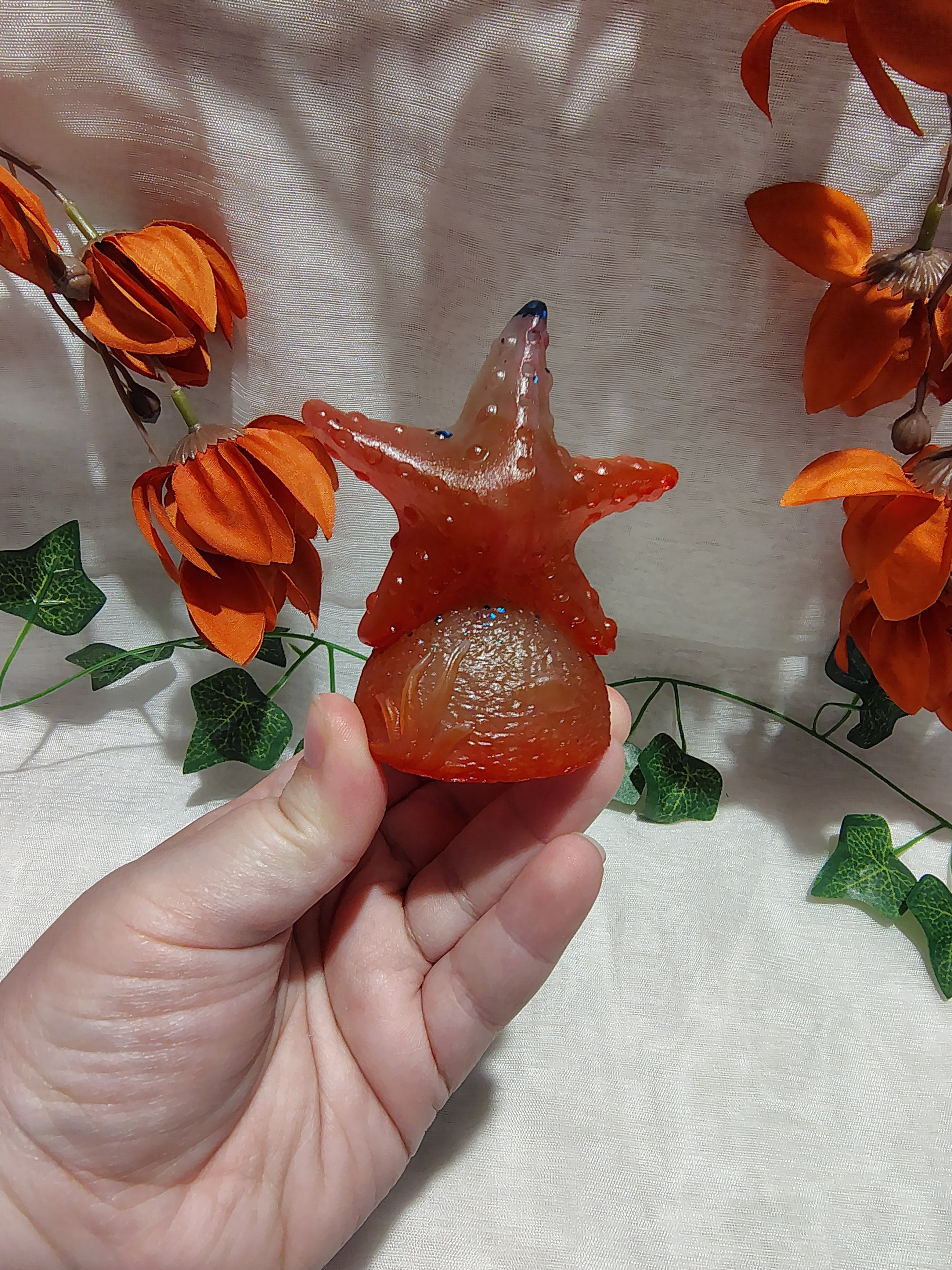 Étoile de mer décorative en résine époxy fait main – Objet de décoration artisanale