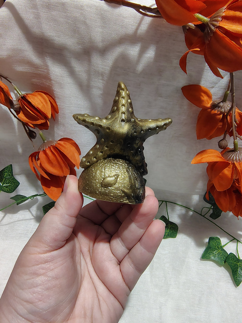 Étoile de mer décorative en résine époxy fait main – Objet de décoration artisanale