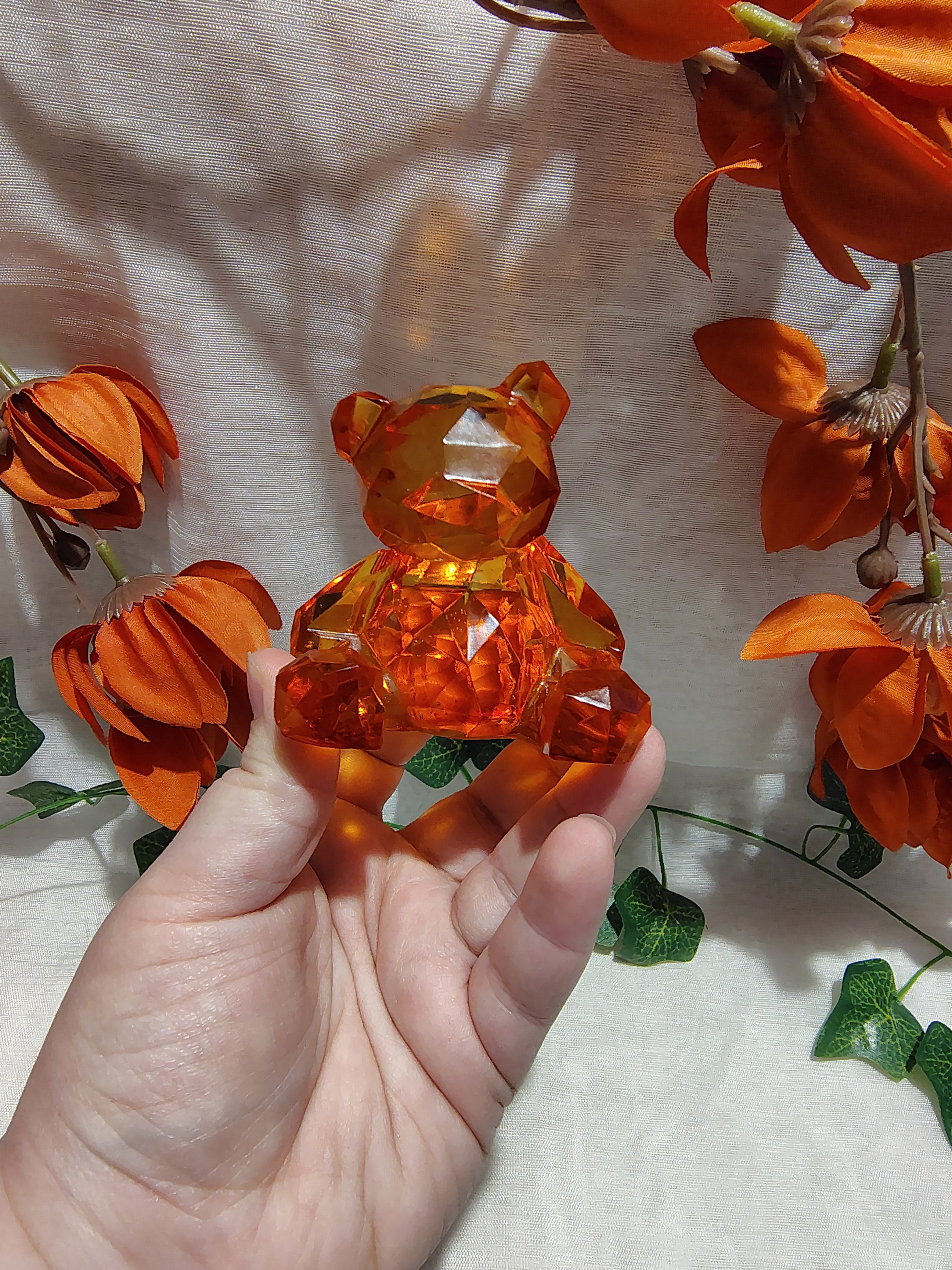 Ours décoratif en résine époxy fait main – Objet de décoration artisanal