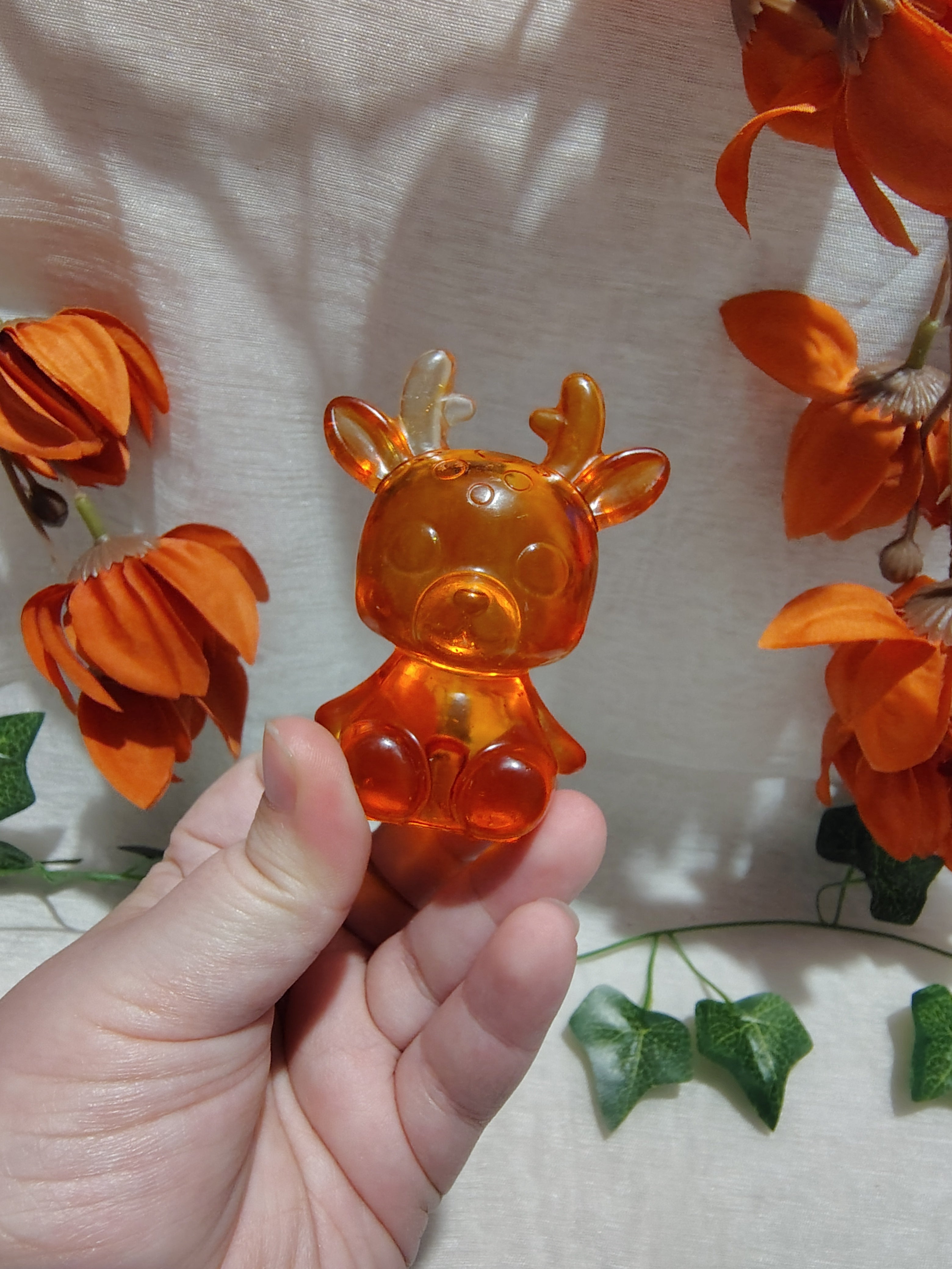 Renne décoratif en résine époxy fait main – Objet de décoration artisanal