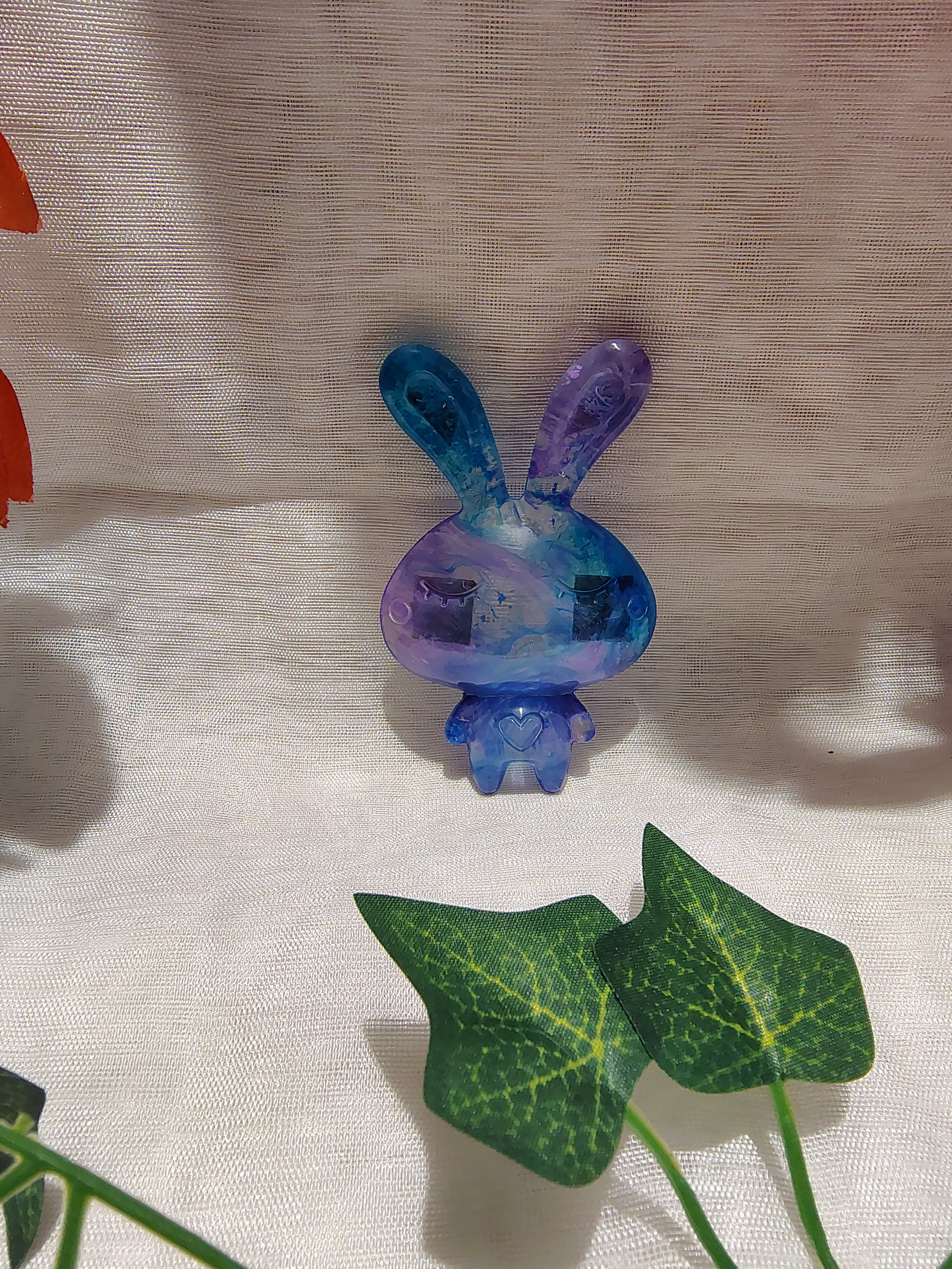 Magnet frigo lapin en résine époxy fait main – Accessoire décoratif original