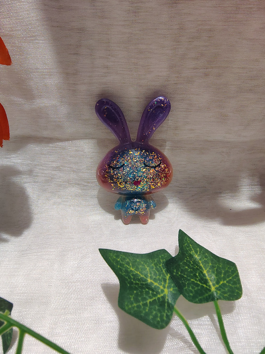 Magnet frigo lapin en résine époxy fait main – Accessoire décoratif original