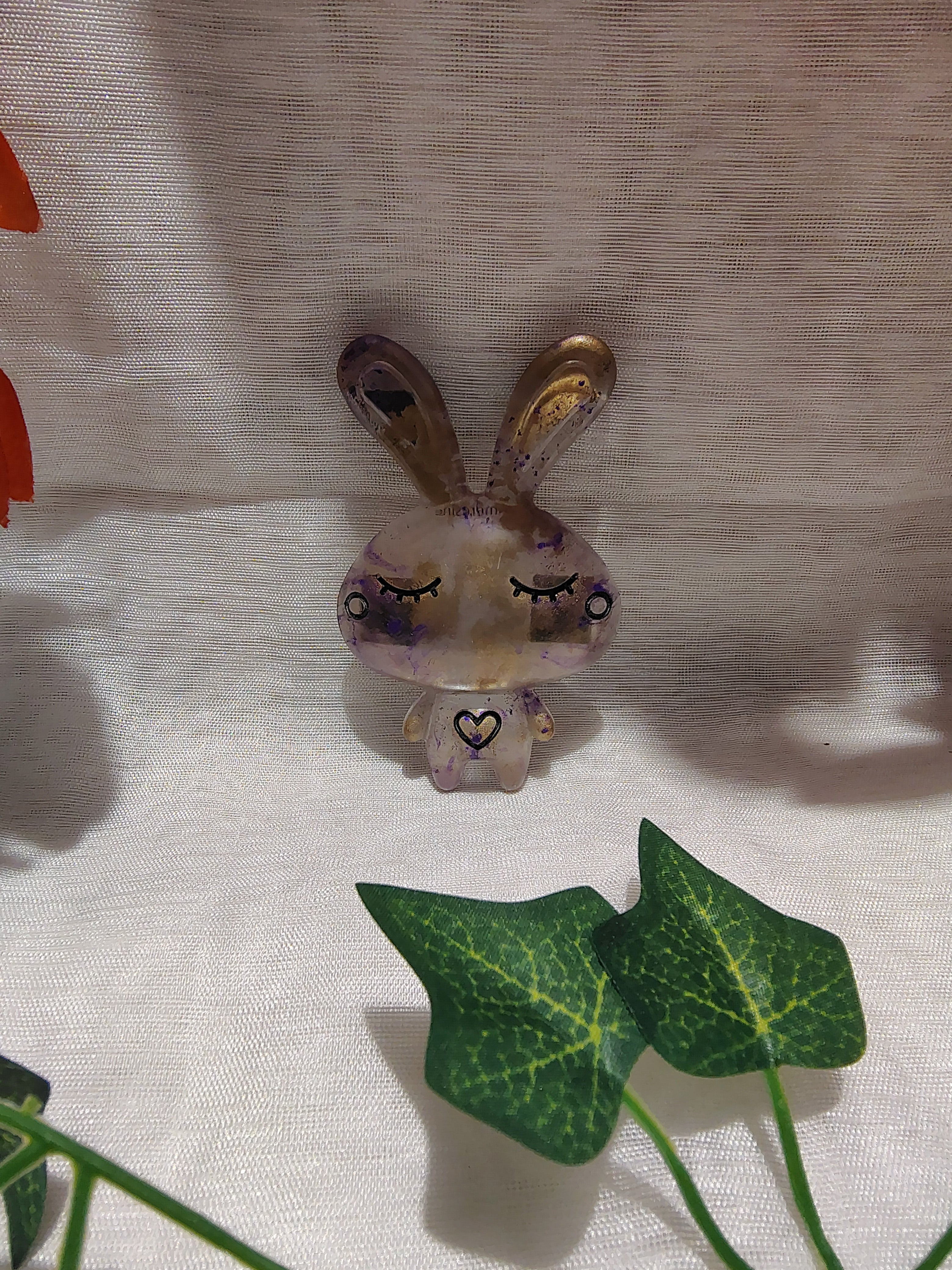 Magnet frigo lapin en résine époxy fait main – Accessoire décoratif original