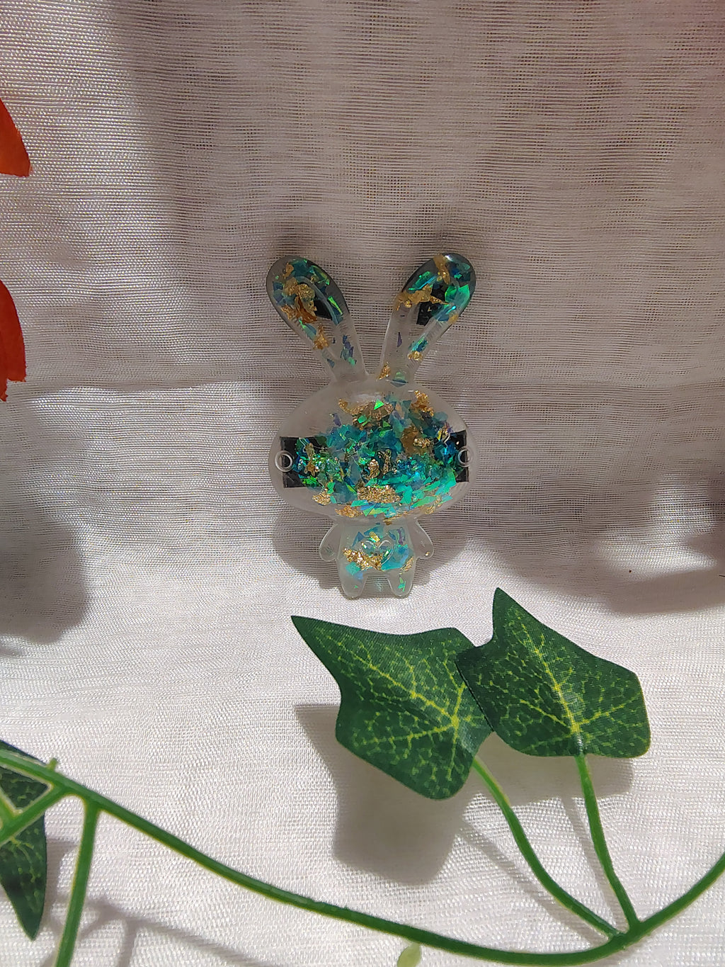 Magnet frigo lapin en résine époxy fait main – Accessoire décoratif original