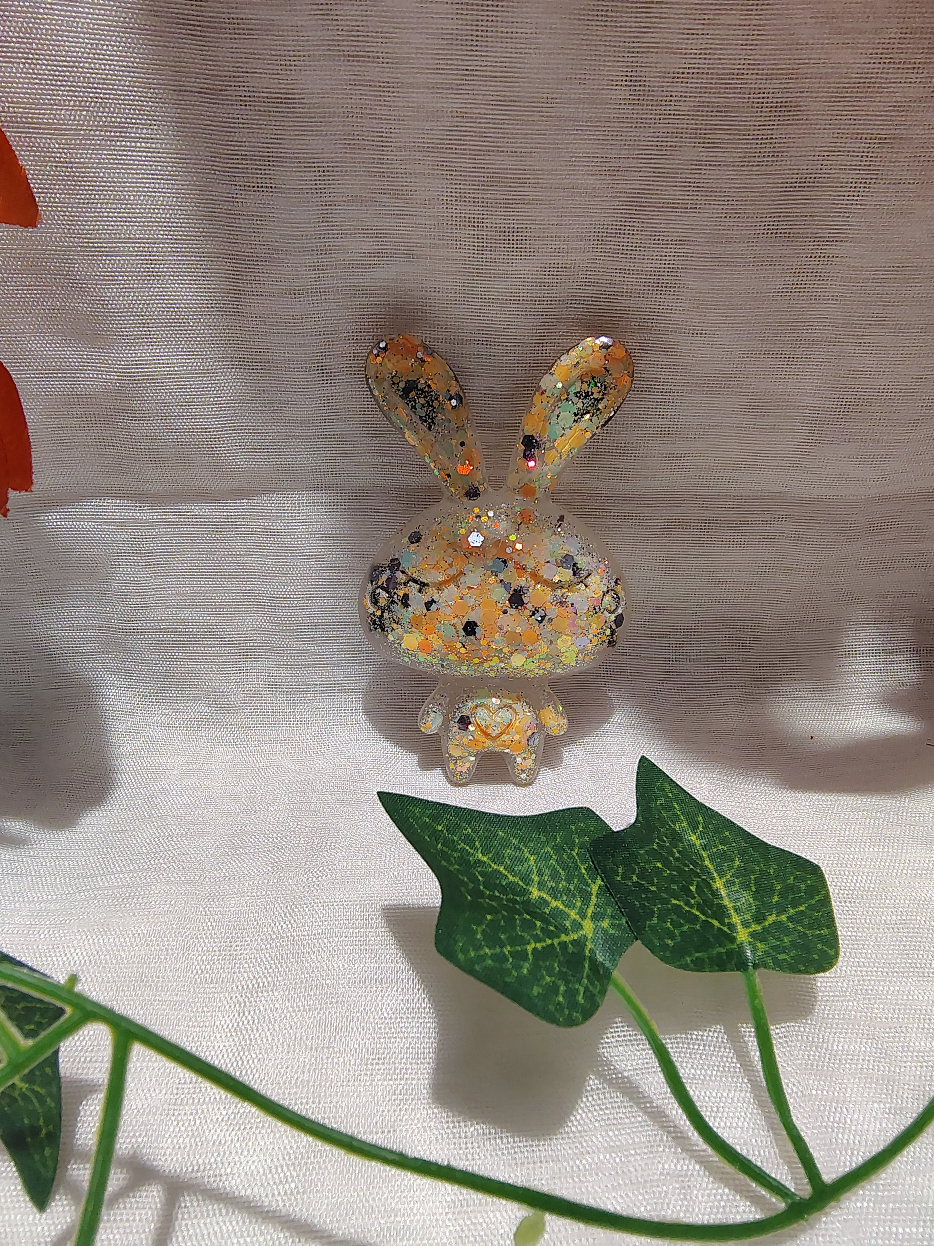 Magnet frigo lapin en résine époxy fait main – Accessoire décoratif original