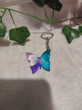 Porte-clés Papillon en résine époxy fait main – Accessoire artisanal élégant
