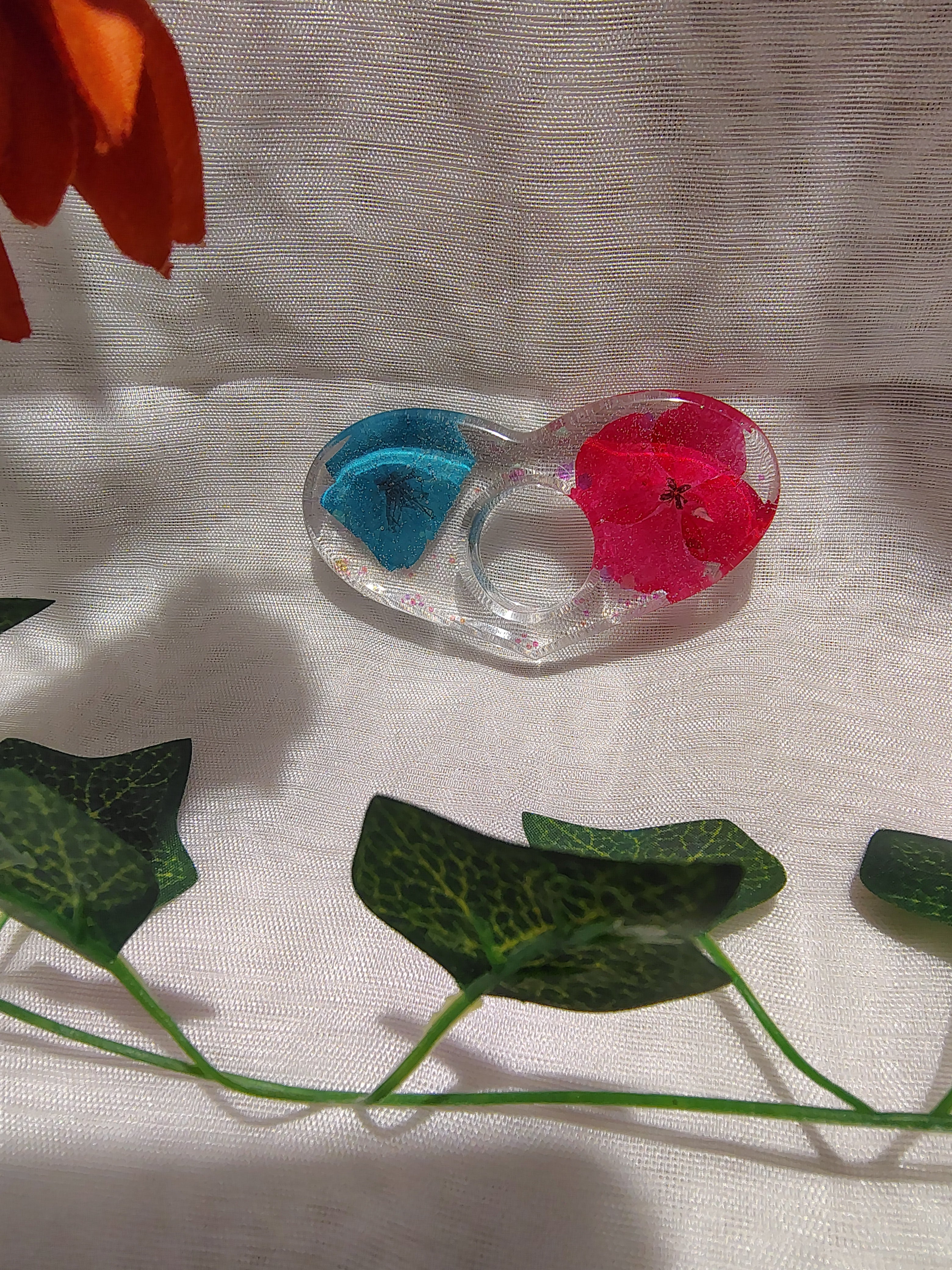 Bague de lecture en résine époxy fait main – Accessoire de lecture confortable et élégant