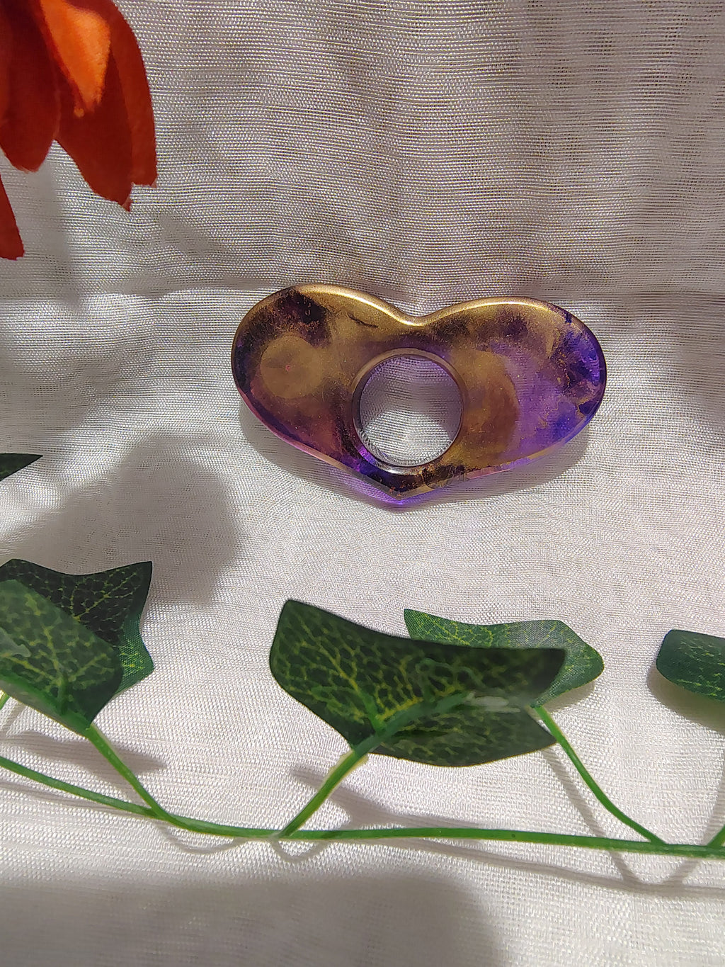 Bague de lecture en résine époxy fait main – Accessoire de lecture confortable et élégant