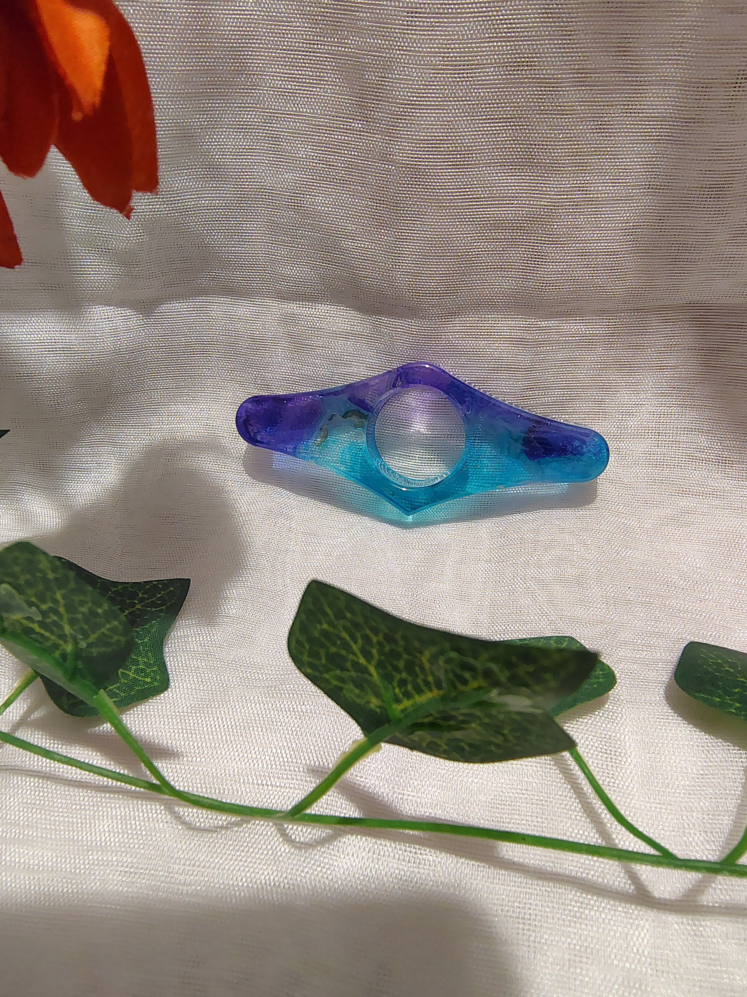 Bague de lecture en résine époxy fait main – Accessoire de lecture confortable et élégant