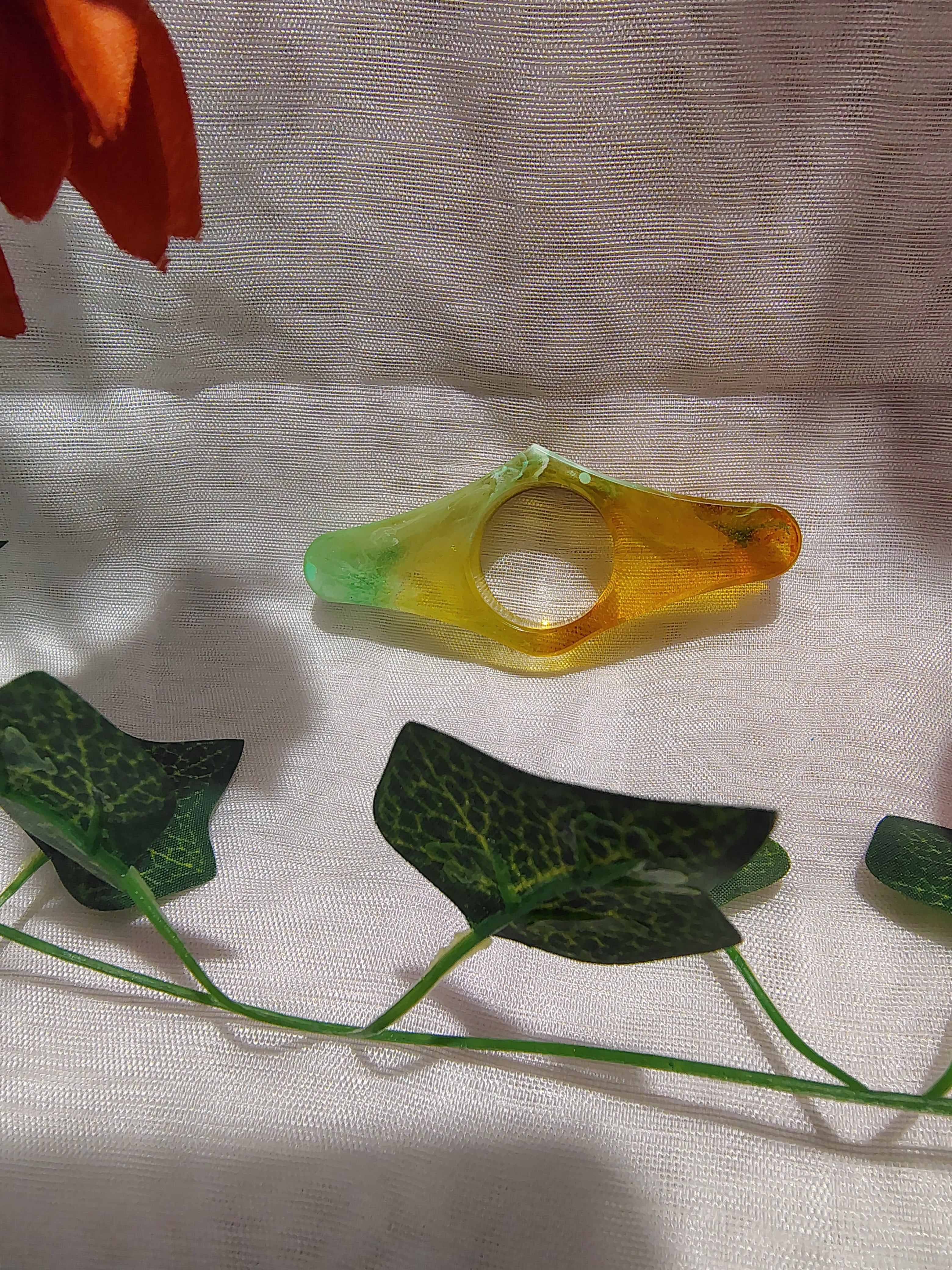 Bague de lecture en résine époxy fait main – Accessoire de lecture confortable et élégant