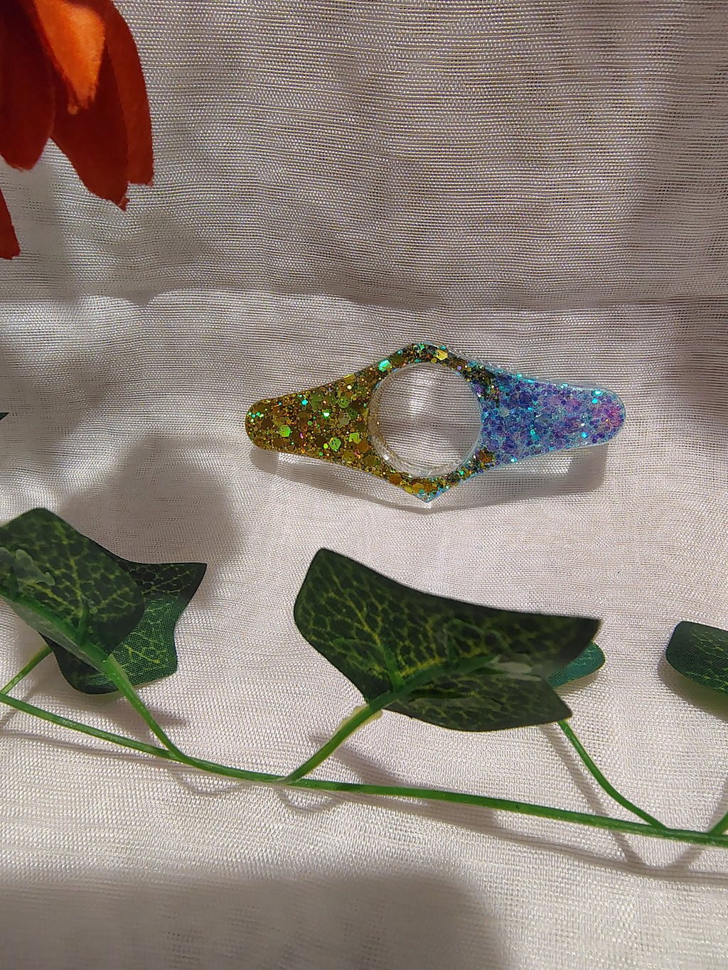 Bague de lecture en résine époxy fait main – Accessoire de lecture confortable et élégant