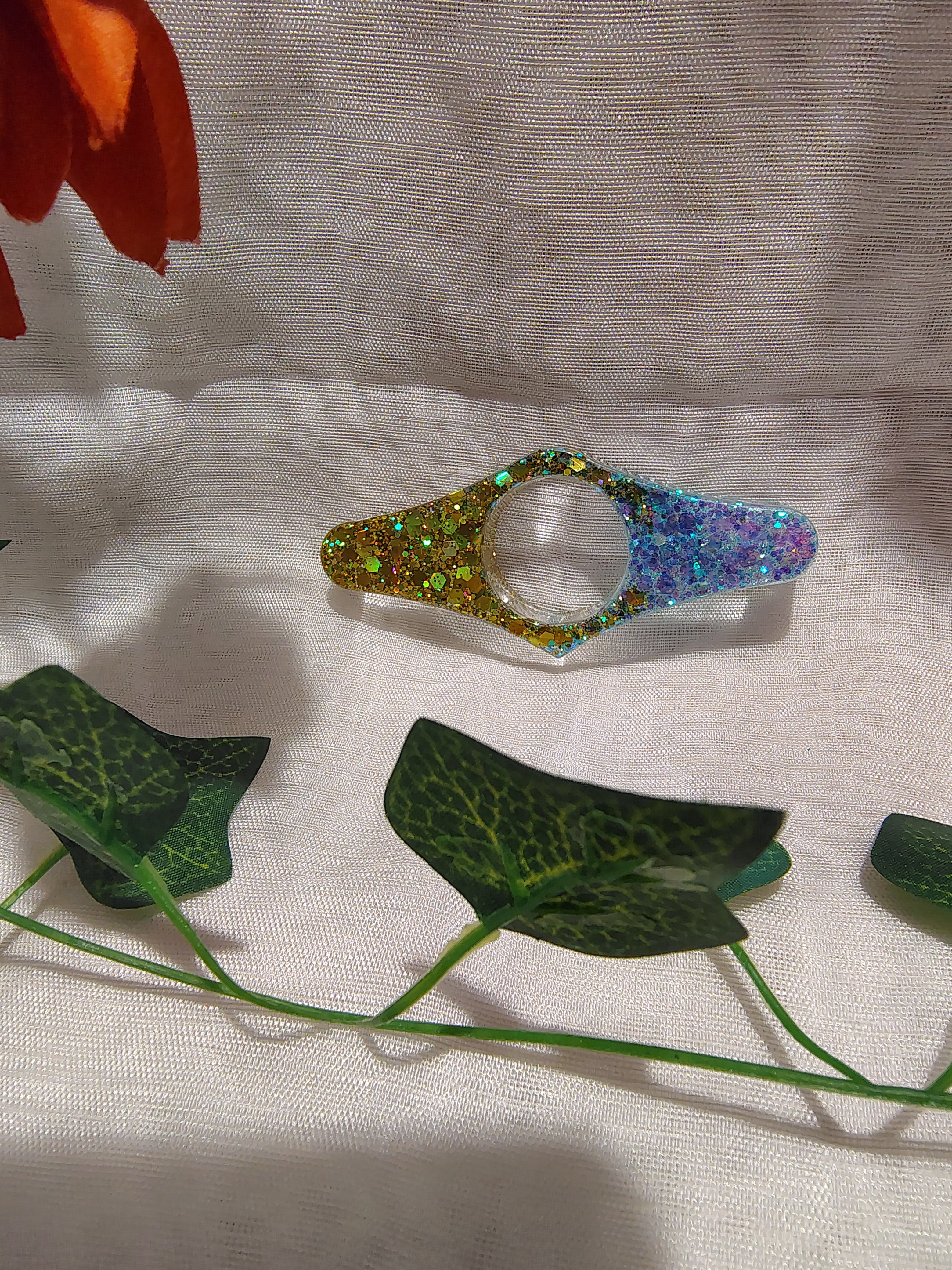 Bague de lecture en résine époxy fait main – Accessoire de lecture confortable et élégant