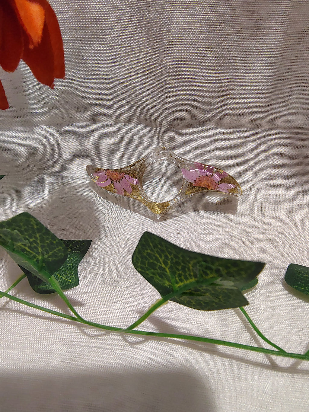 Bague de lecture en résine époxy fait main – Accessoire de lecture confortable et élégant