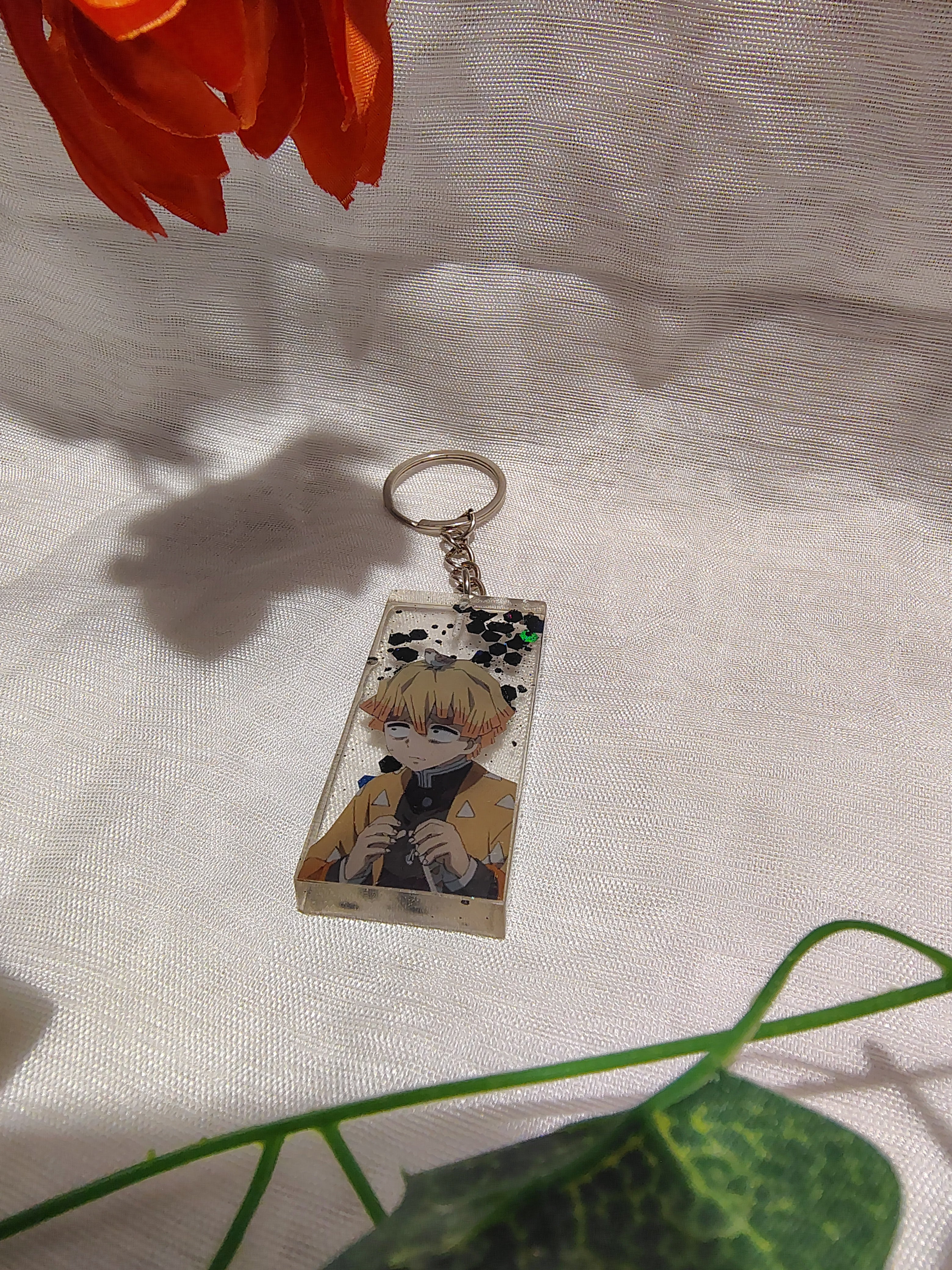 Porte-clés Manga / Anime en résine époxy fait main – Accessoire geek artisanal