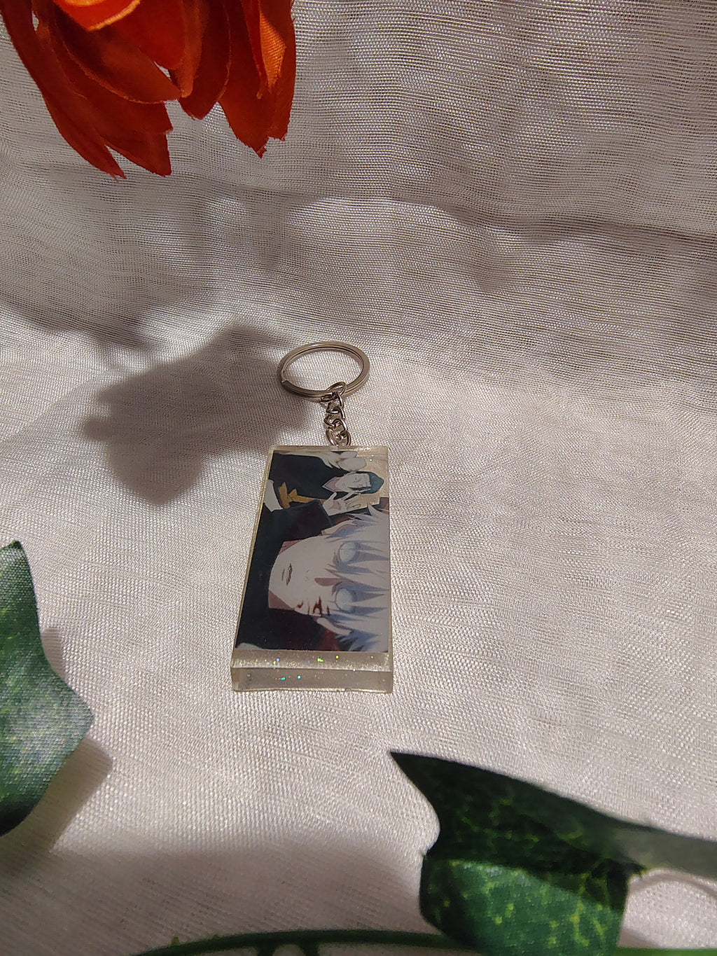 Porte-clés Manga / Anime en résine époxy fait main – Accessoire geek artisanal