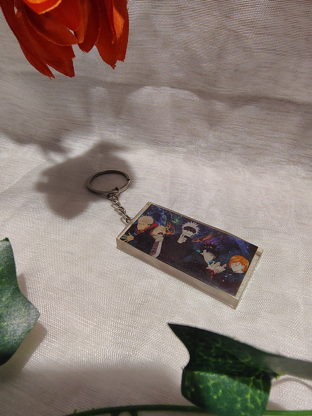 Porte-clés Manga / Anime en résine époxy fait main – Accessoire geek artisanal