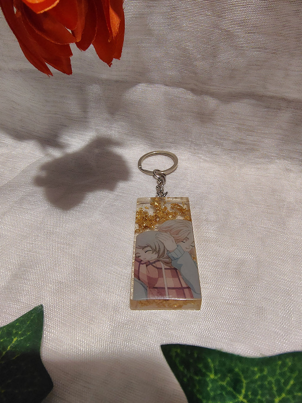 Porte-clés Manga / Anime en résine époxy fait main – Accessoire geek artisanal