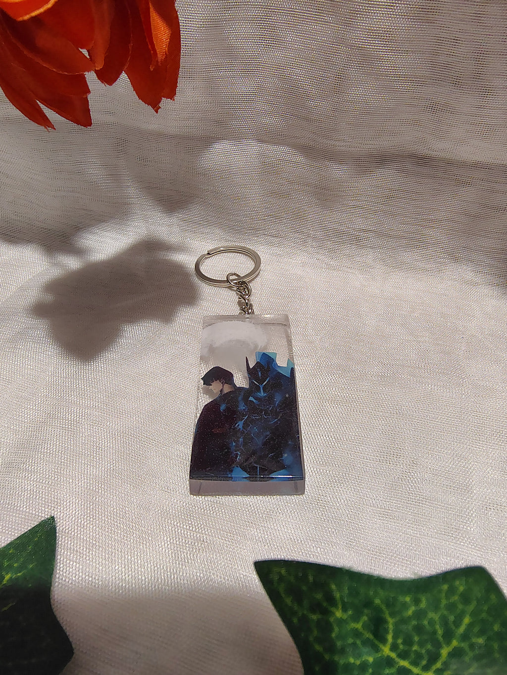 Porte-clés Manga / Anime en résine époxy fait main – Accessoire geek artisanal