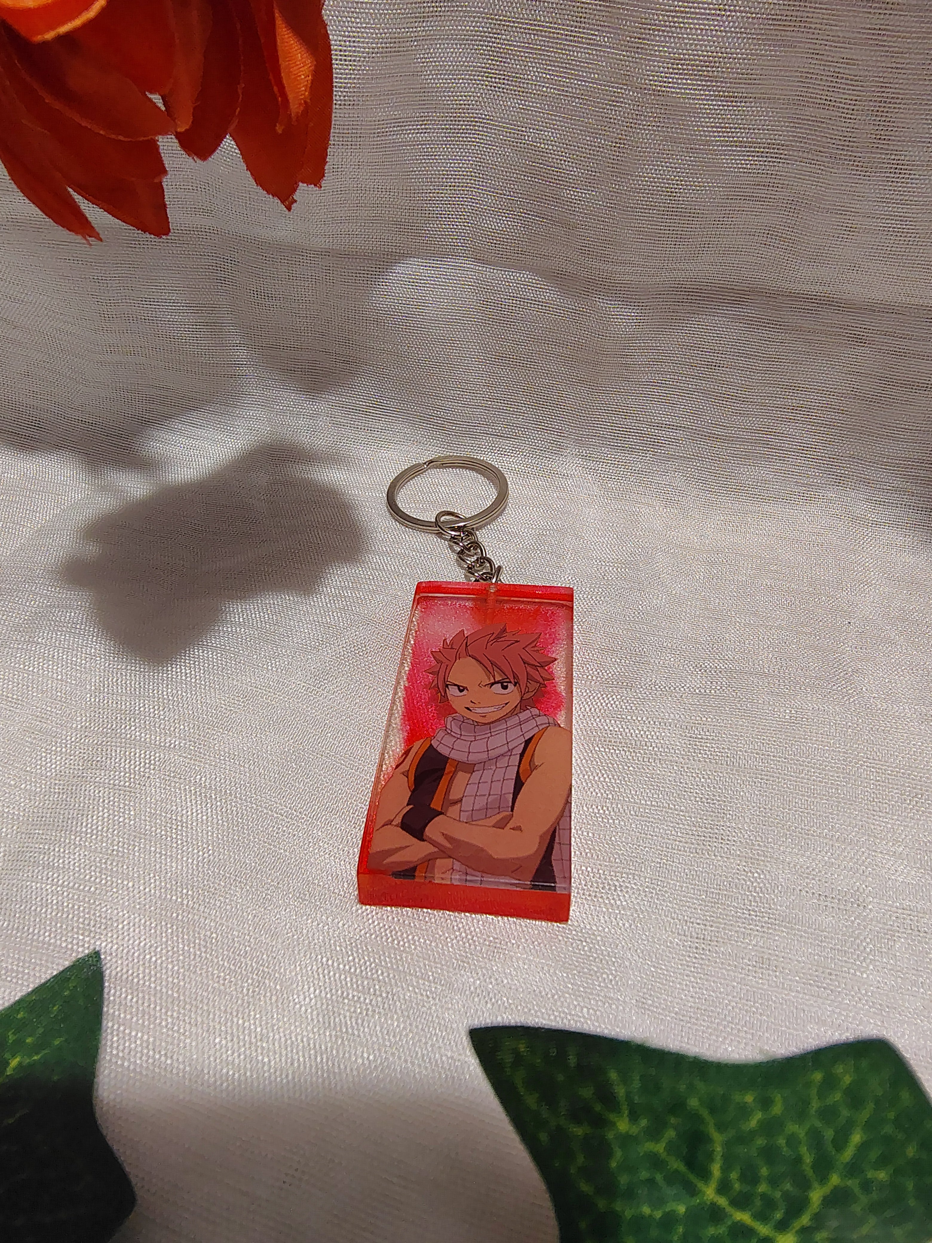 Porte-clés Manga / Anime en résine époxy fait main – Accessoire geek artisanal