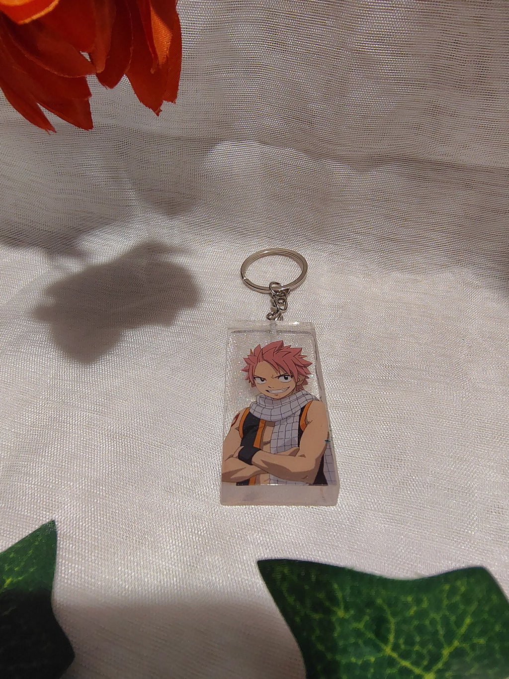 Porte-clés Manga / Anime en résine époxy fait main – Accessoire geek artisanal