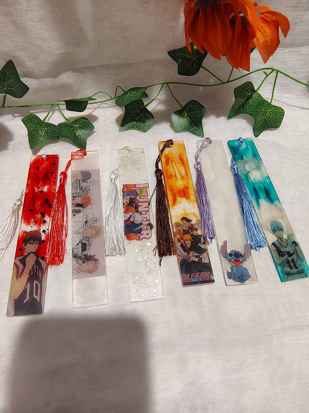 Marque-pages Manga / Anime en Résine Époxy Fait Main – Accessoire de Lecture Geek