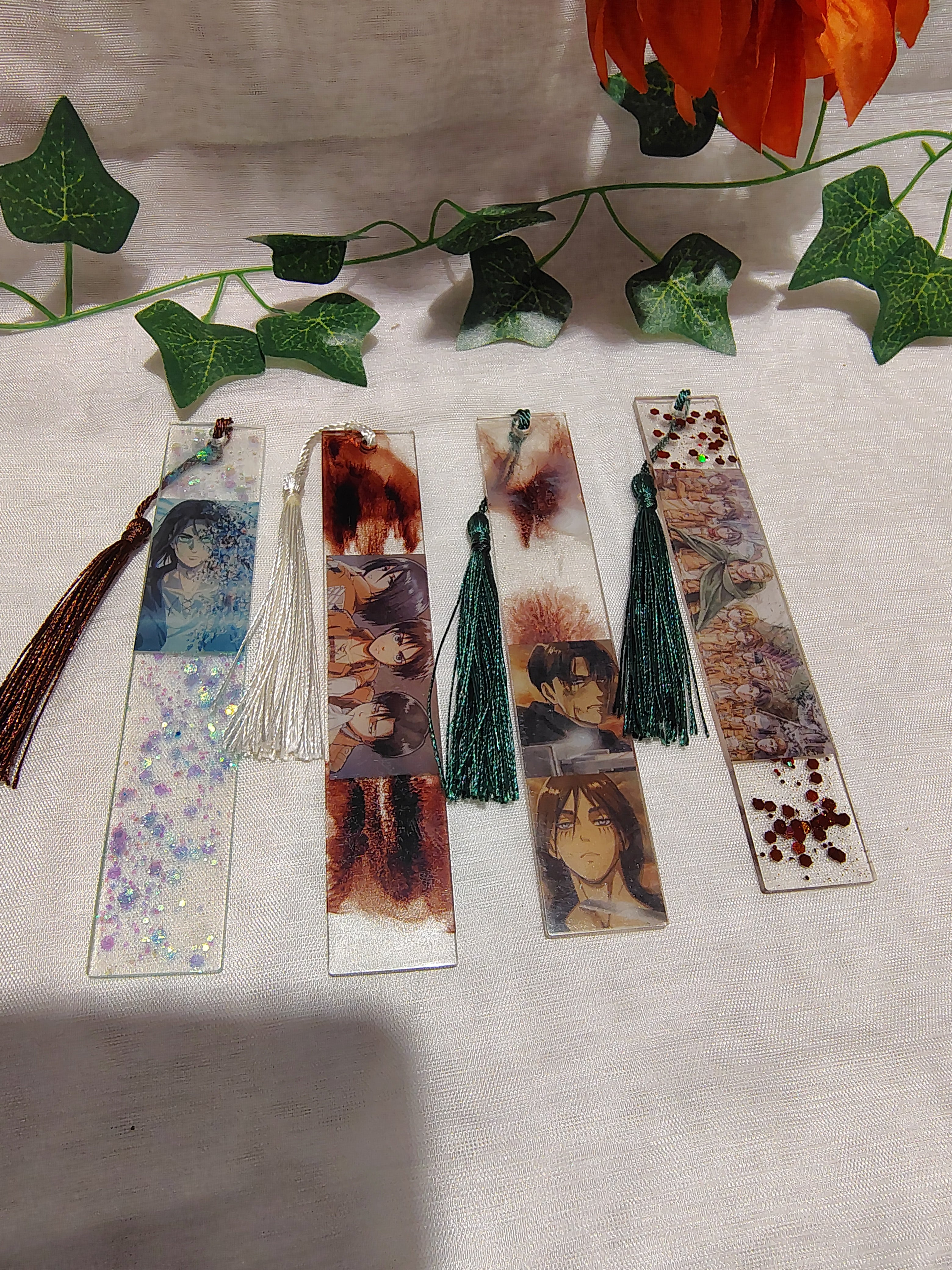 Marque-pages Manga / Anime en Résine Époxy Fait Main – Accessoire de Lecture Geek