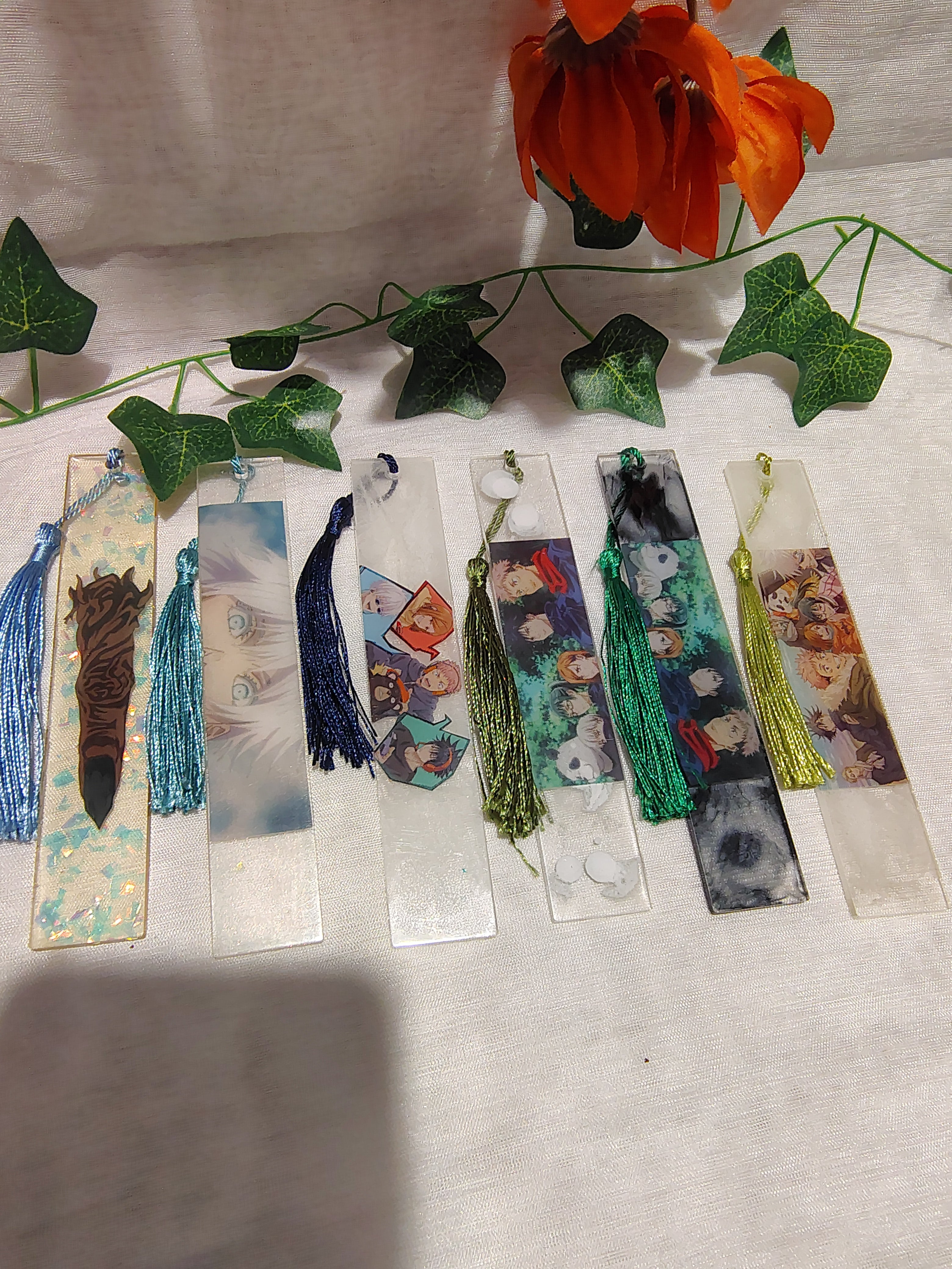 Marque-pages Manga / Anime en Résine Époxy Fait Main – Accessoire de Lecture Geek