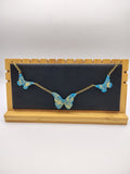 Collier Papillon en résine époxy fait main – Bijou féerique artisanal
