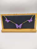 Collier Papillon en résine époxy fait main – Bijou féerique artisanal