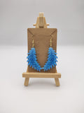 Boucles d’oreilles Feuille en résine époxy faites main – Bijou nature artisanal