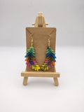 Boucles d’oreilles Feuille en résine époxy faites main – Bijou nature artisanal