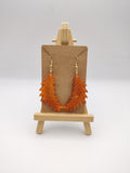 Boucles d’oreilles Feuille en résine époxy faites main – Bijou nature artisanal