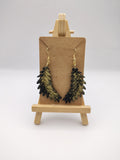 Boucles d’oreilles Feuille en résine époxy faites main – Bijou nature artisanal