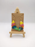 Boucles d’oreilles Feuille en résine époxy faites main – Bijou nature artisanal