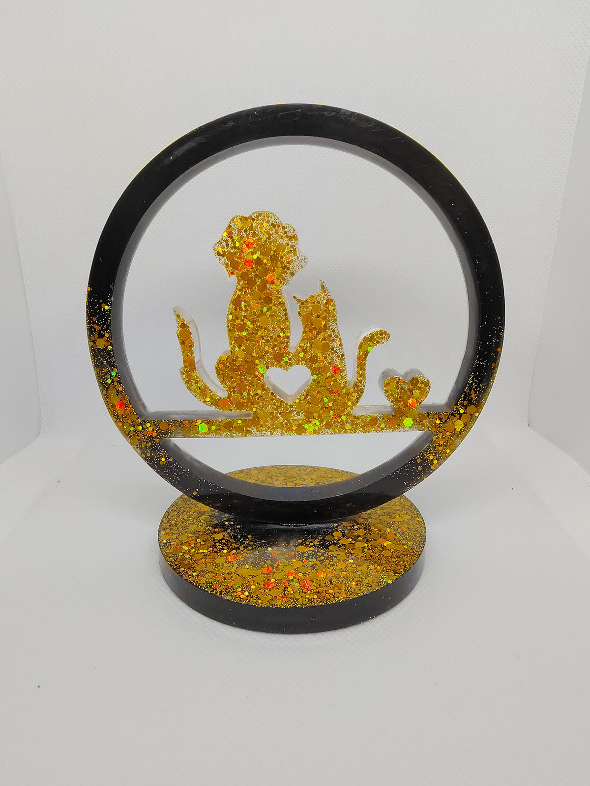 Chien et chat en Résine Époxy – Décoration Artisanale