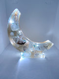Veilleuse Lune en Résine Époxy – Décoration Artisanale