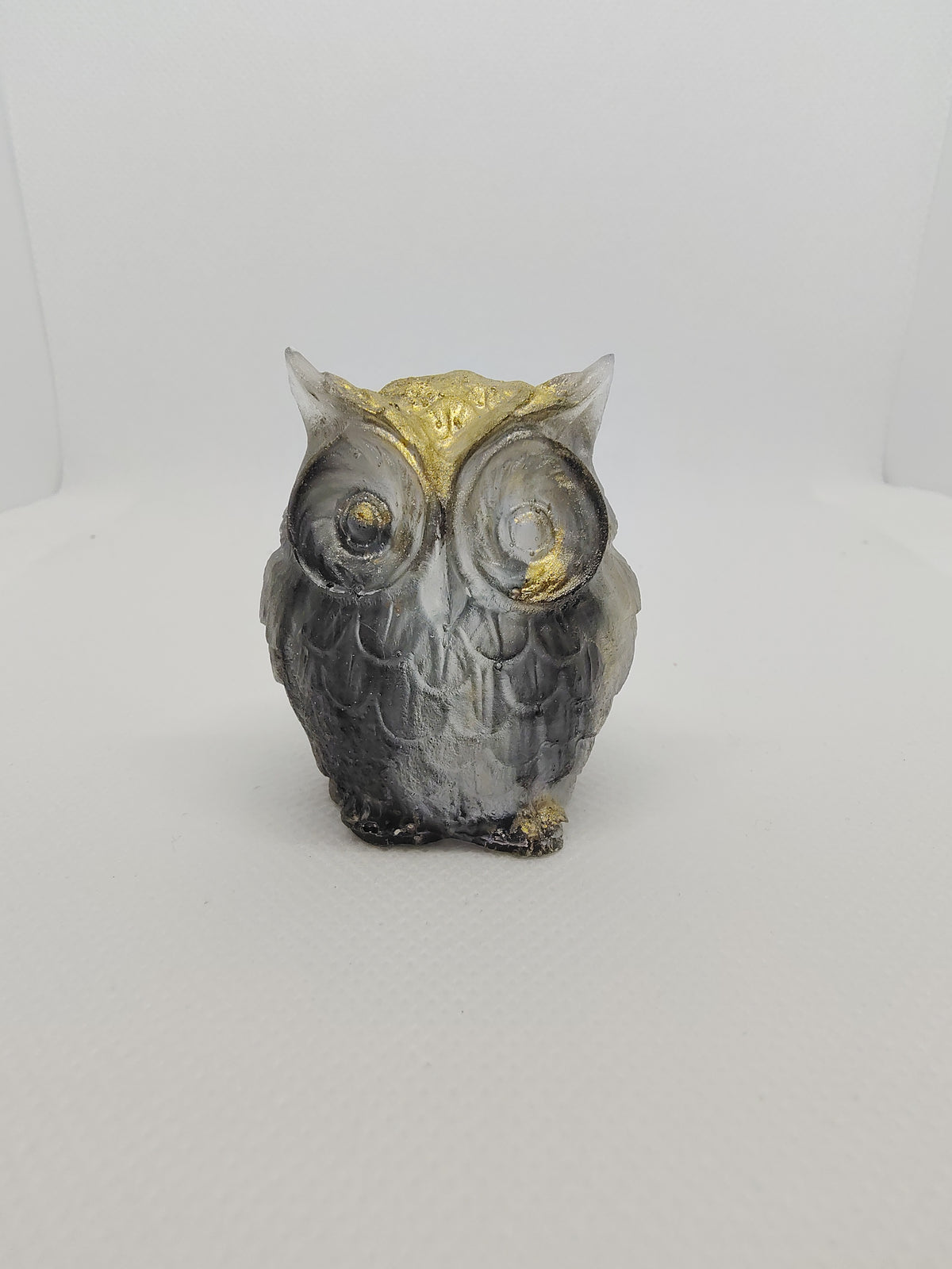 Hibou en Résine Époxy – Figurine Décorative Artisanale
