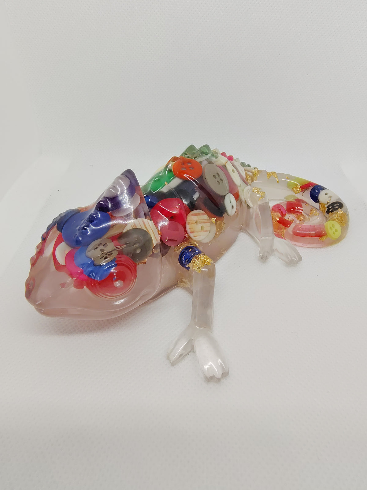 Caméléon en Résine Époxy – Figurine Décorative Artisanale