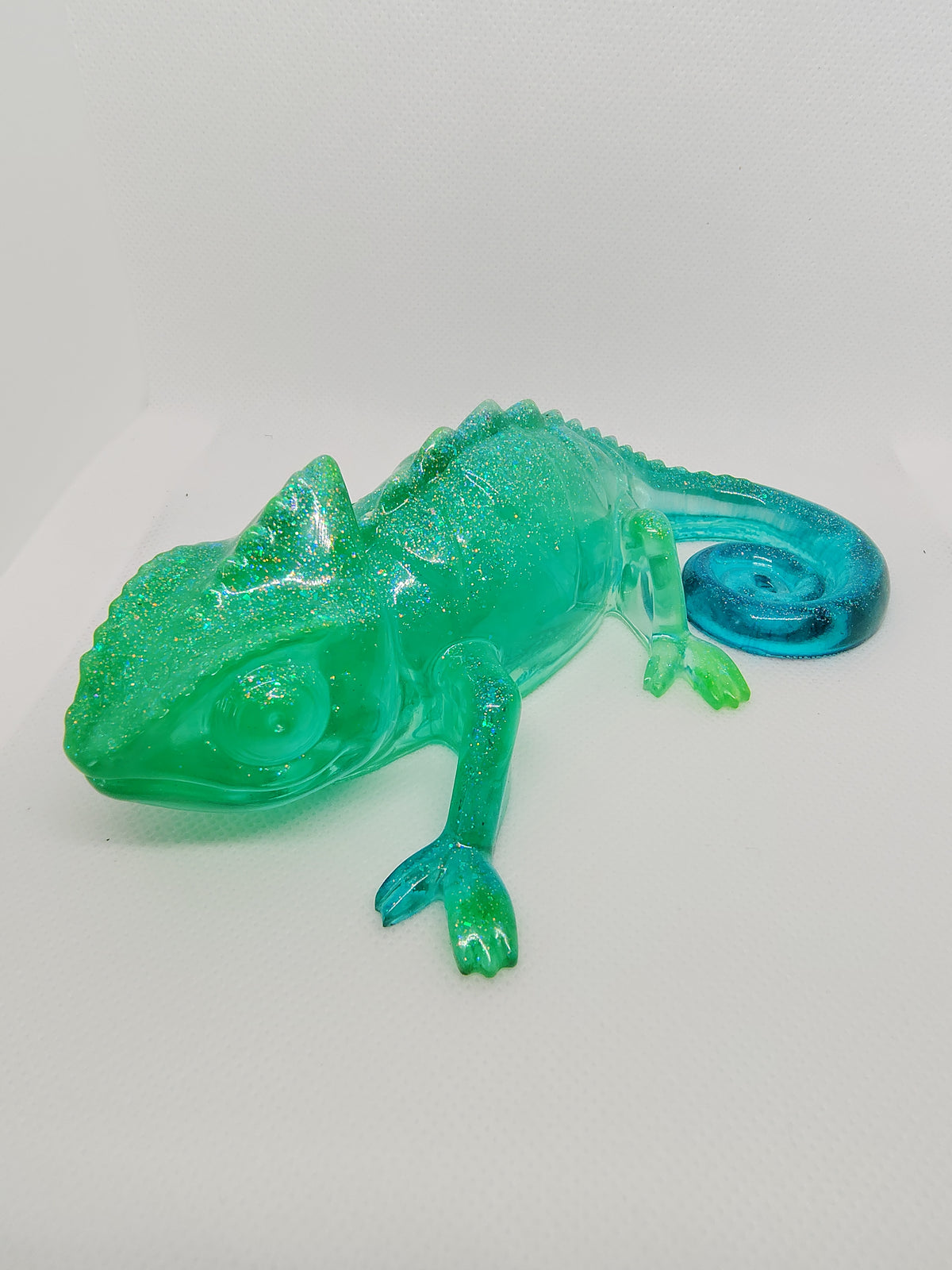 Caméléon en Résine Époxy – Figurine Décorative Artisanale