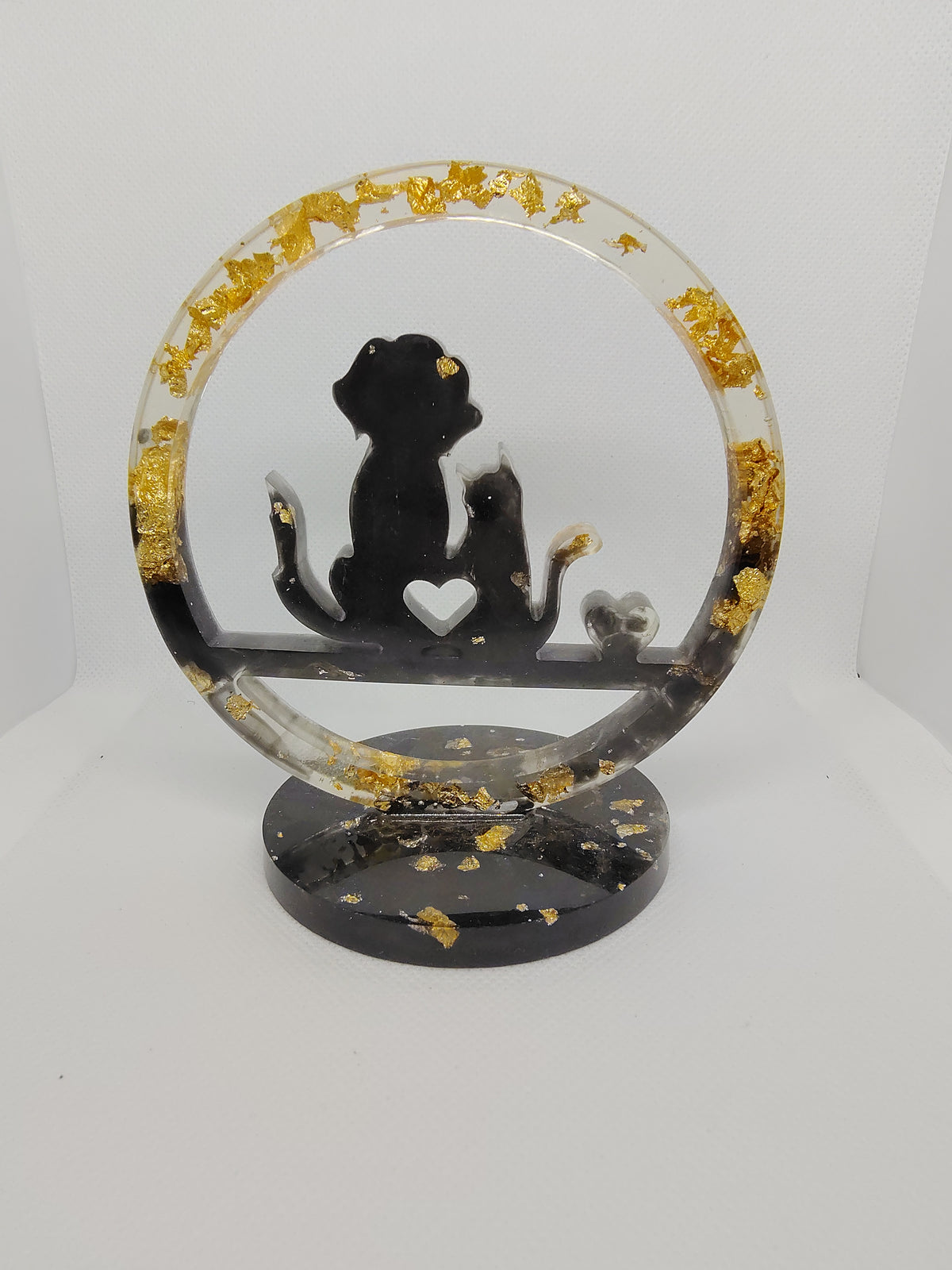 Chien et chat en Résine Époxy – Décoration Artisanale