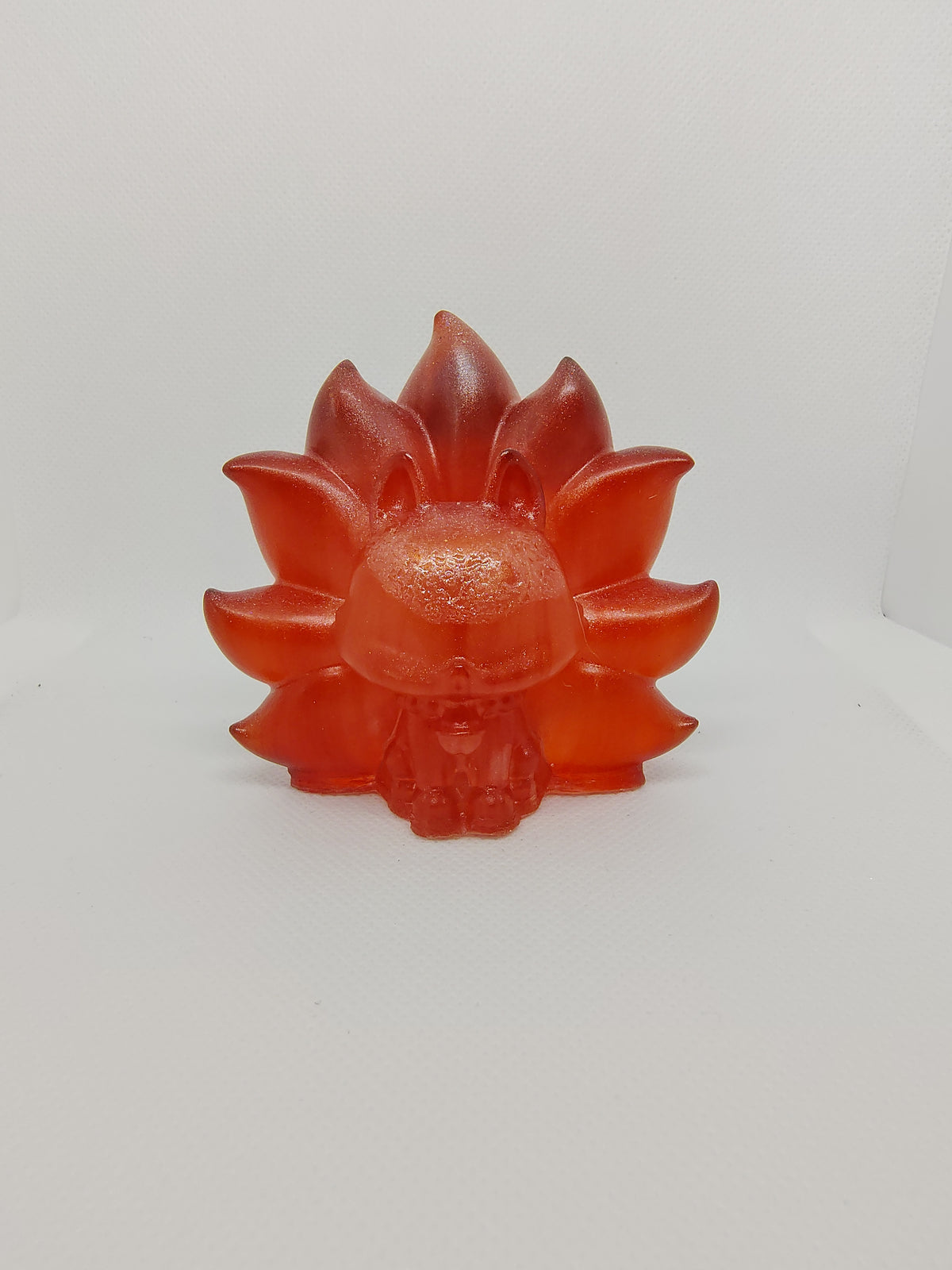 Kitsune en Résine Époxy – Figurine Décorative Japonaise artisanale